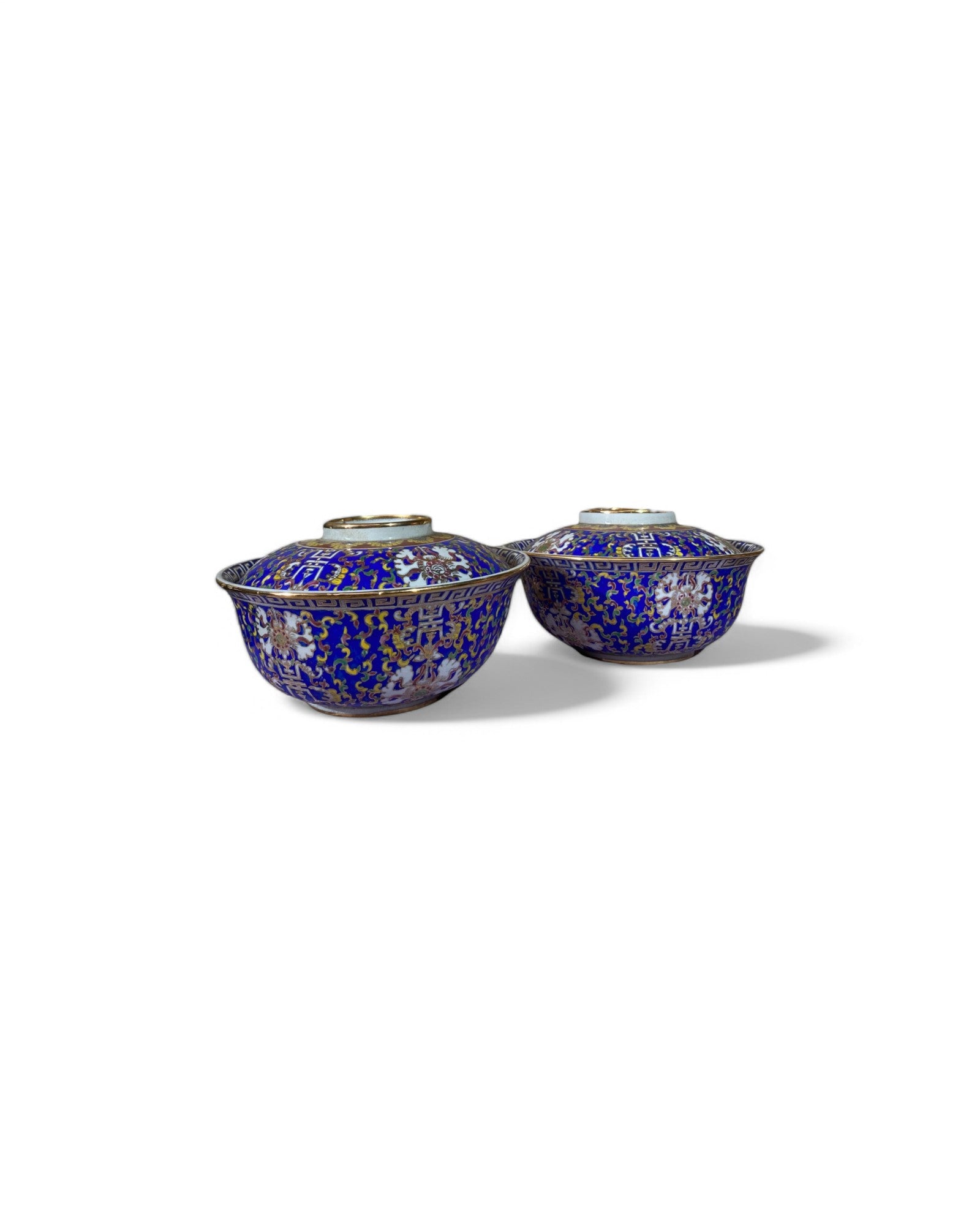 Qing Dynasty Exquisite Cloisonné Bowls - Set of 2
