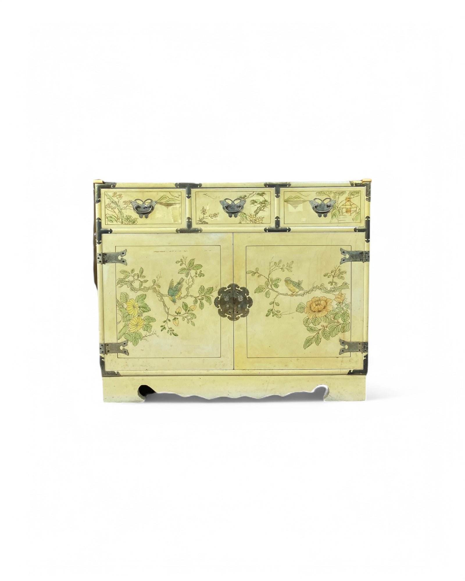 Hand-Painted Korean Mother-of-Pearl Inlay Chest