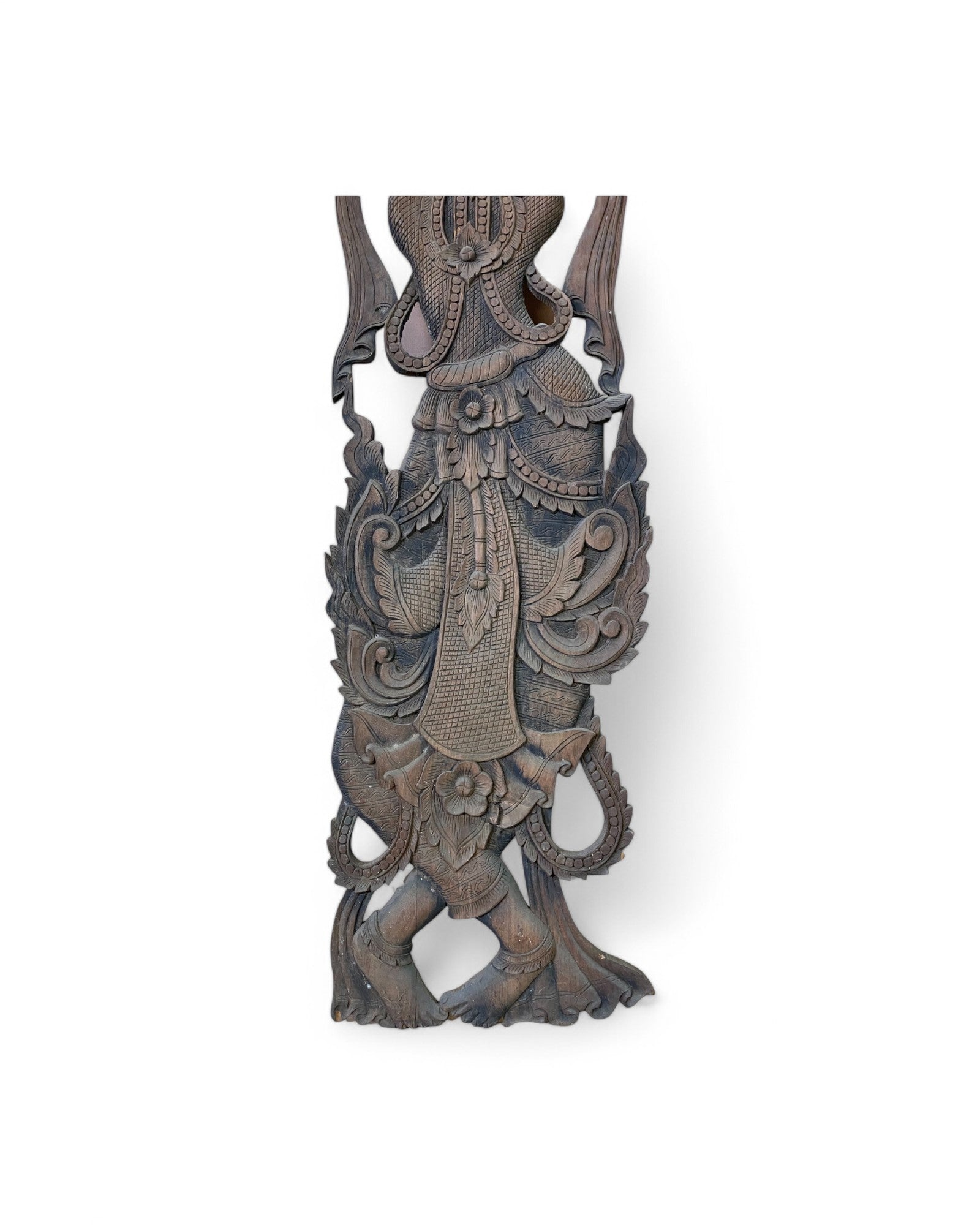 Thai Dancer Wooden Panel Carving - Surround Living - 4