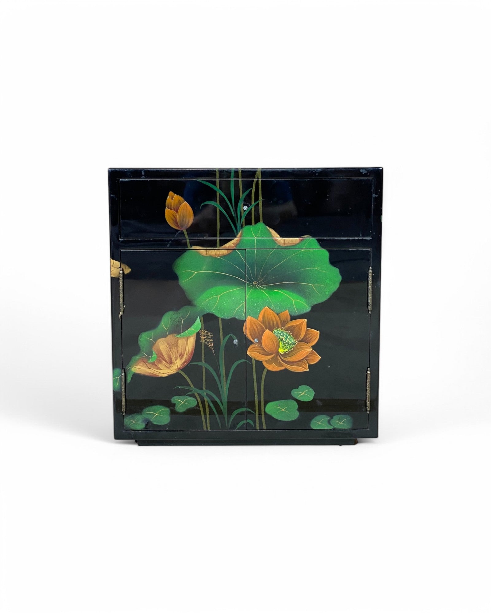 Lotus Flower Laquered Storage Box