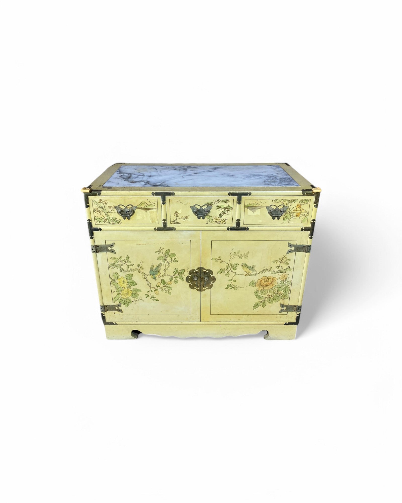 Hand-Painted Korean Mother-of-Pearl Inlay Chest