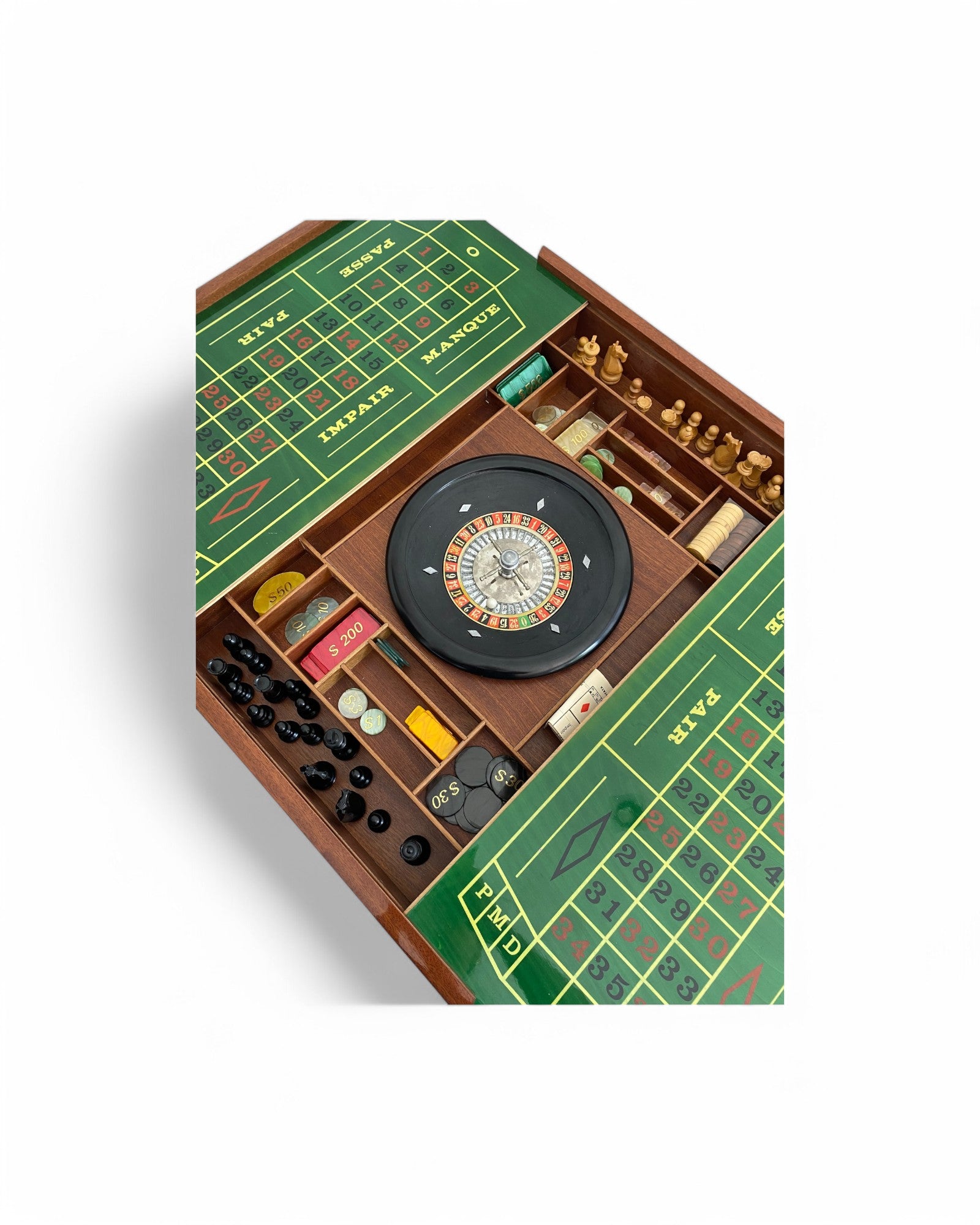 Rare Italian Marquetry Burlwood and Mahogany Convertible Game Table