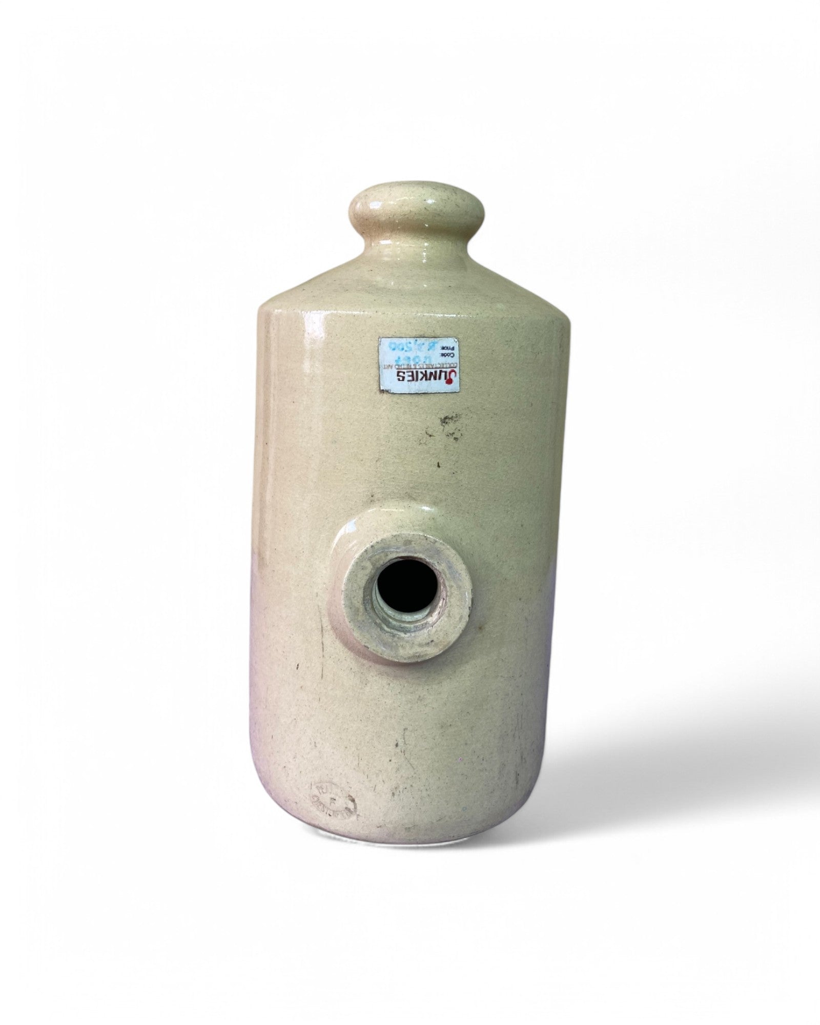 Ceramic Vintage Ceramic Hot Water Bottle - Cream Colour No Cap