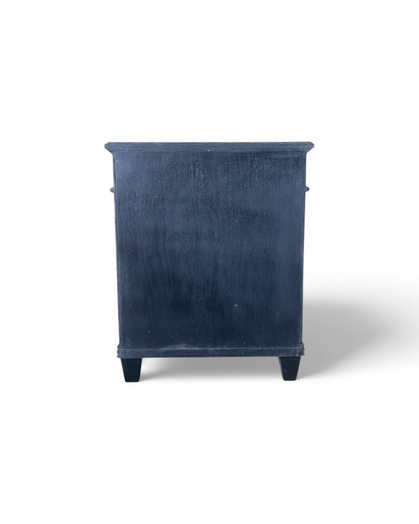 Zebra Striped Shelved Drawer Black Console Table