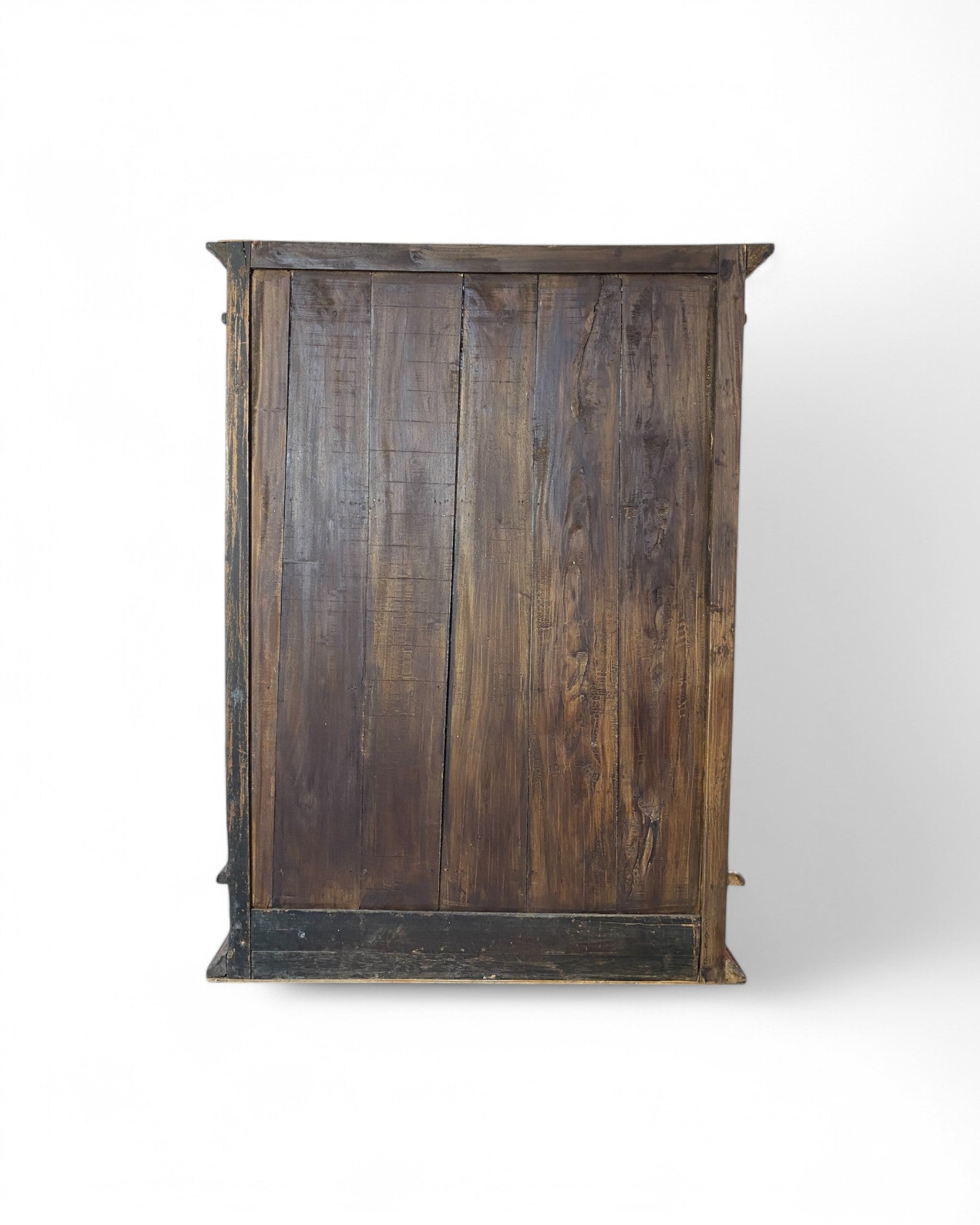 Ornate hand carved double door wardrobe with gold painted floral and vine detailing