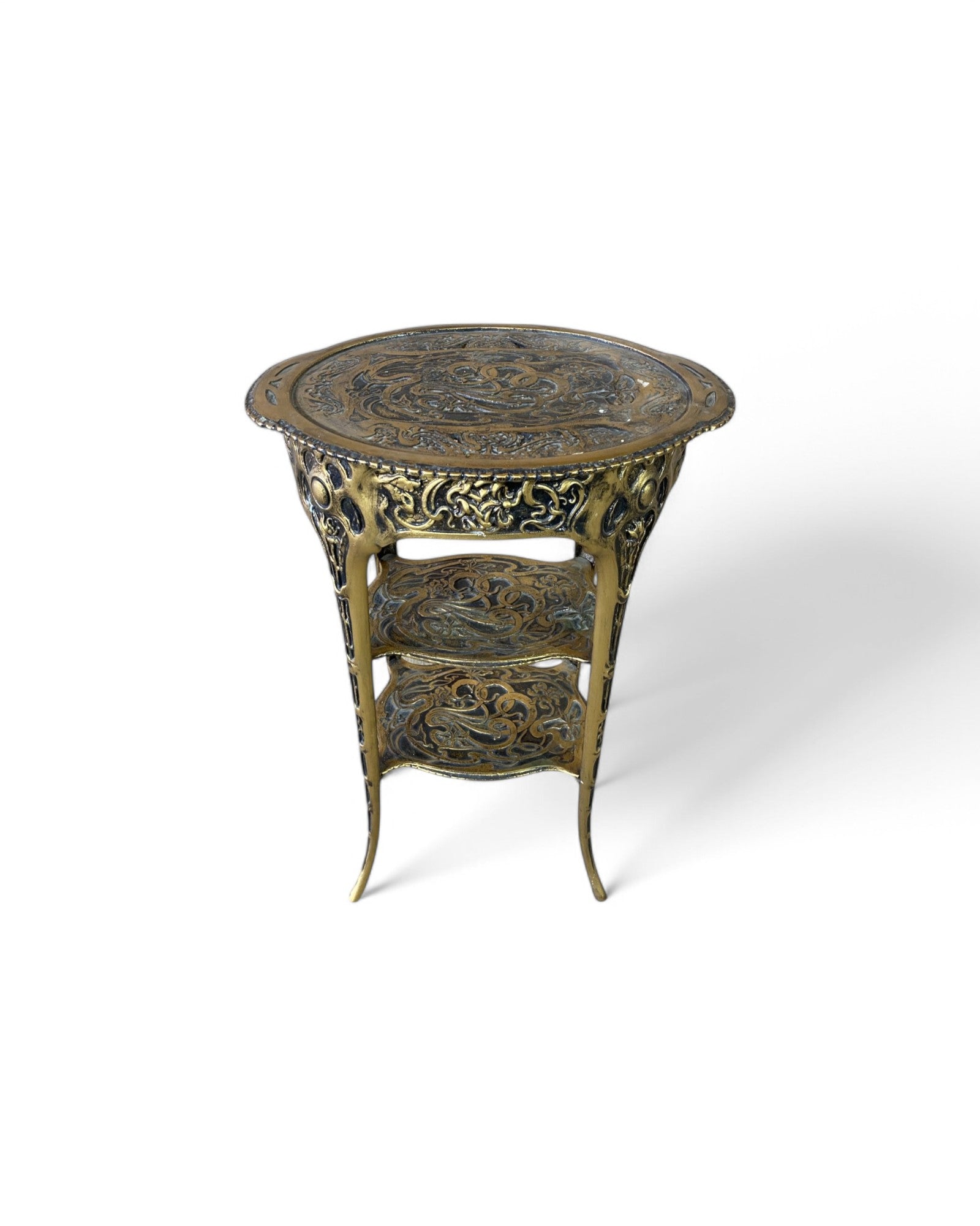 Art Nouveau Brass Side Table c. 1910