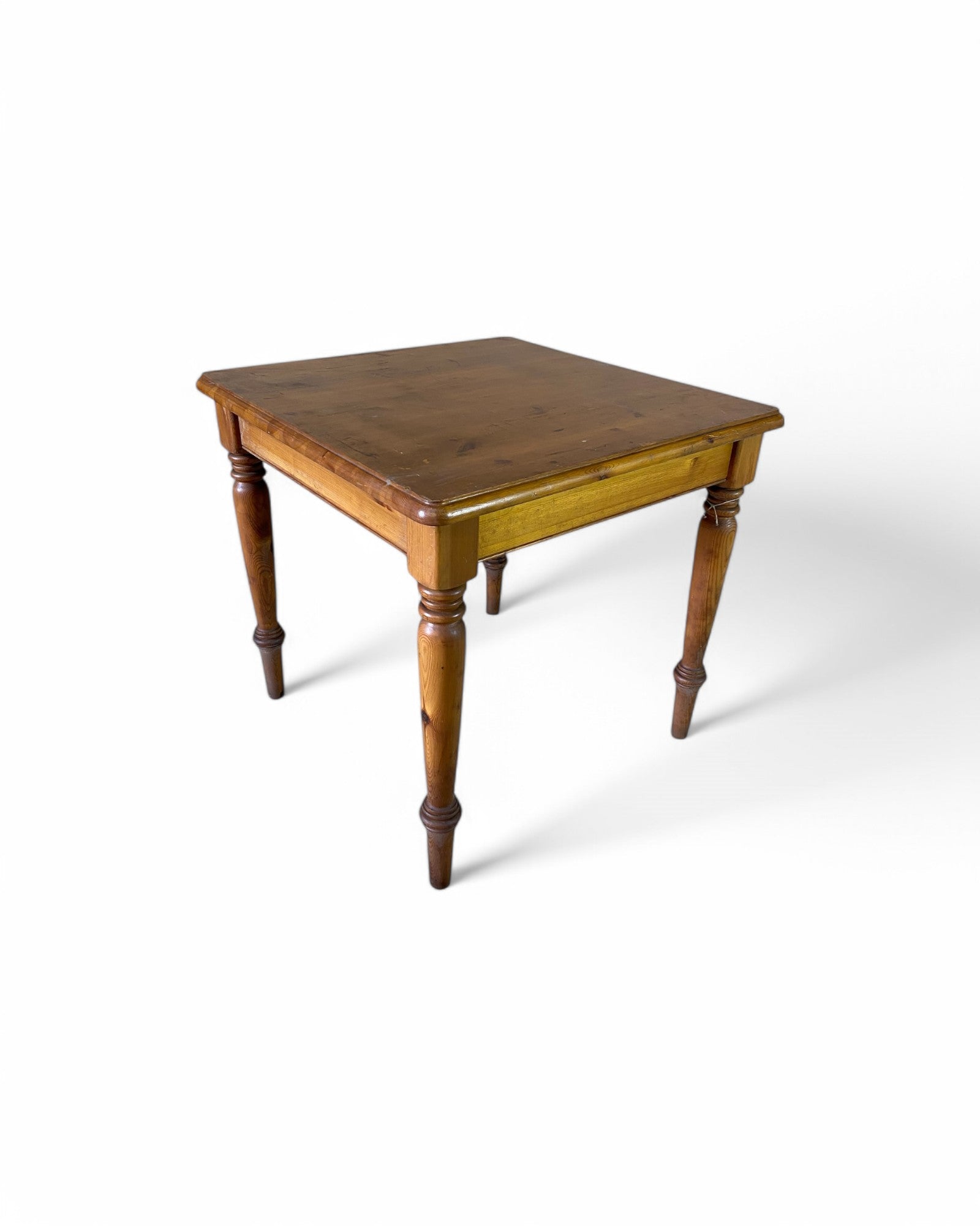 Square Light Wooden Spindled Leg Coffee Table