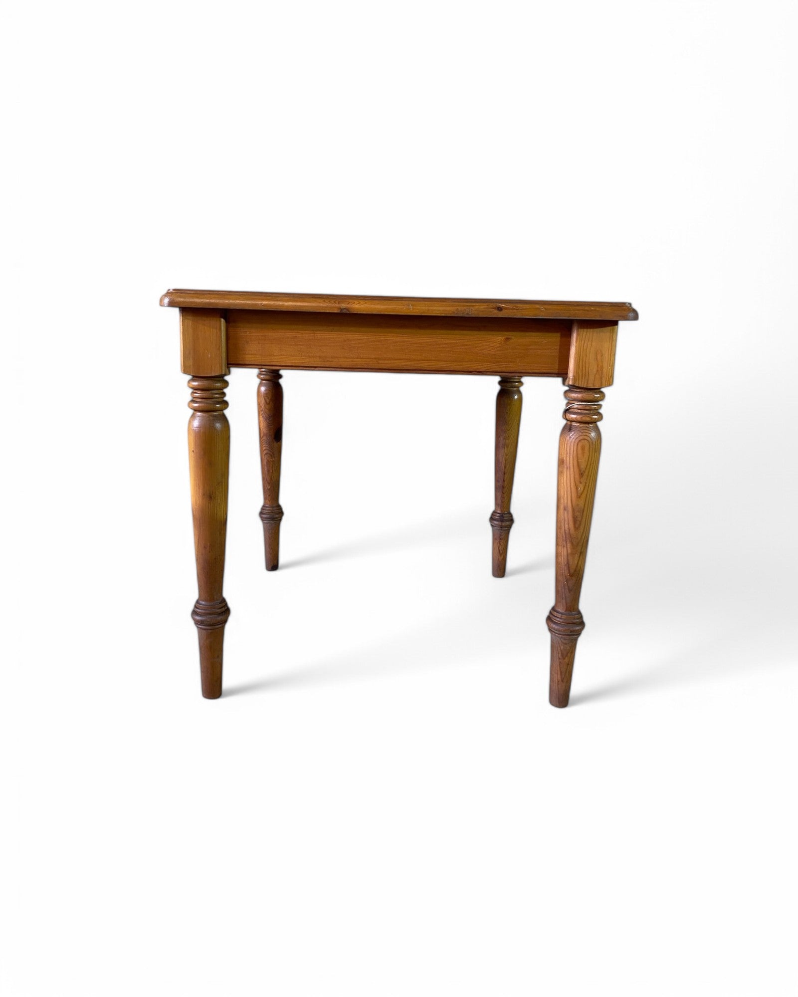 Square Light Wooden Spindled Leg Coffee Table