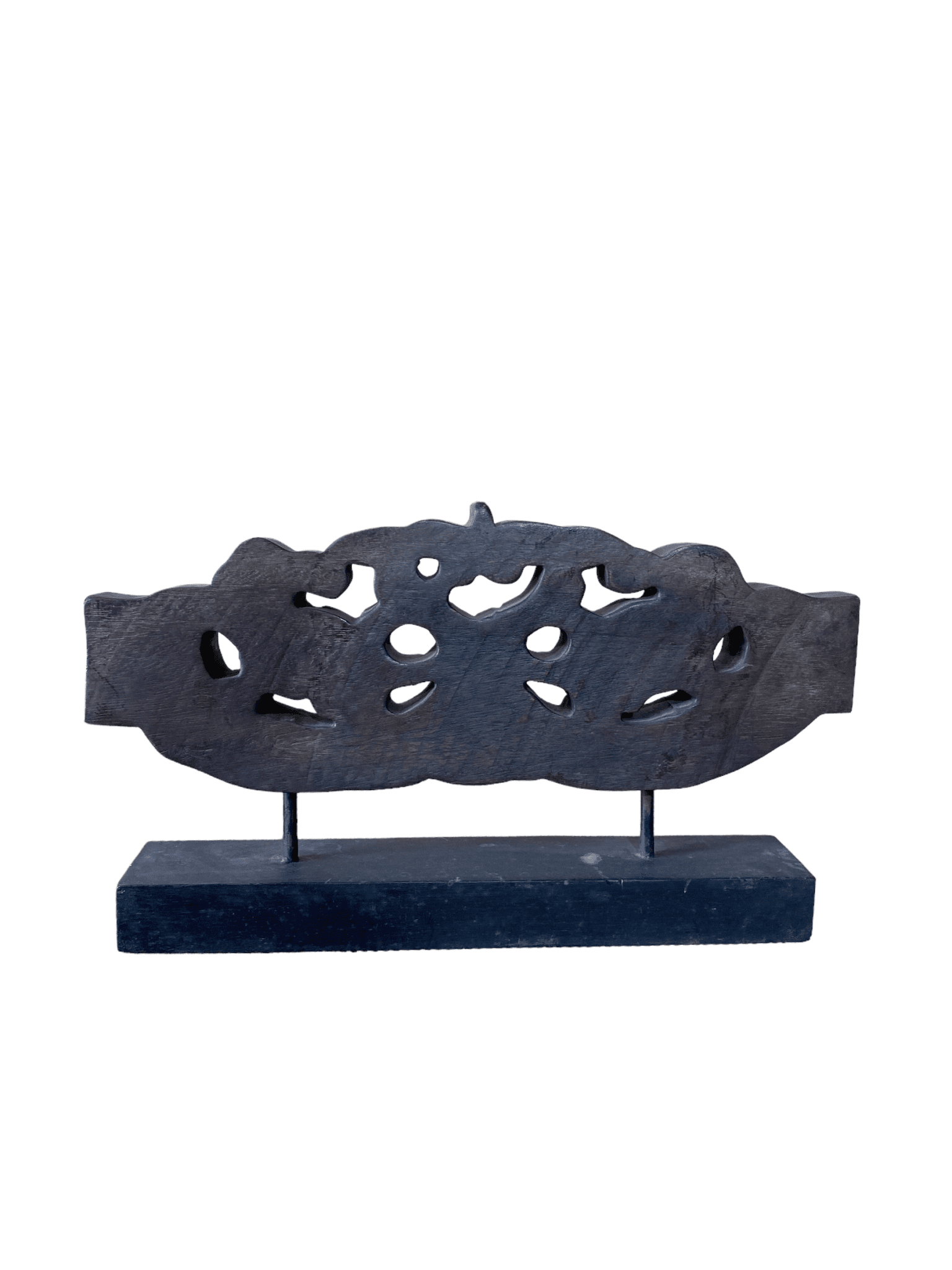 Carved Architectural Fragment with Cloud and Dragon Motifs, Displayed on Custom Stand - Surround Living - 3