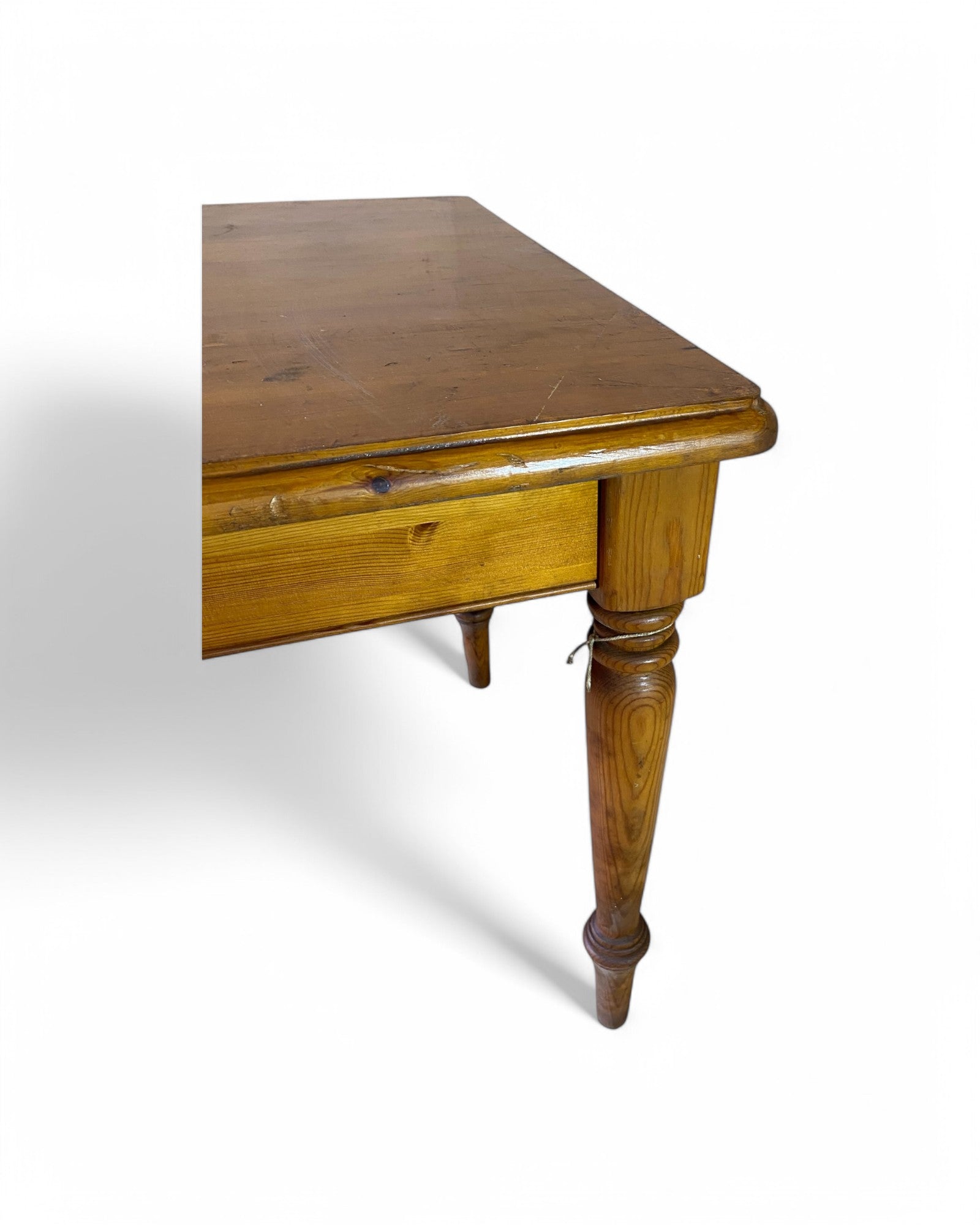 Square Light Wooden Spindled Leg Coffee Table
