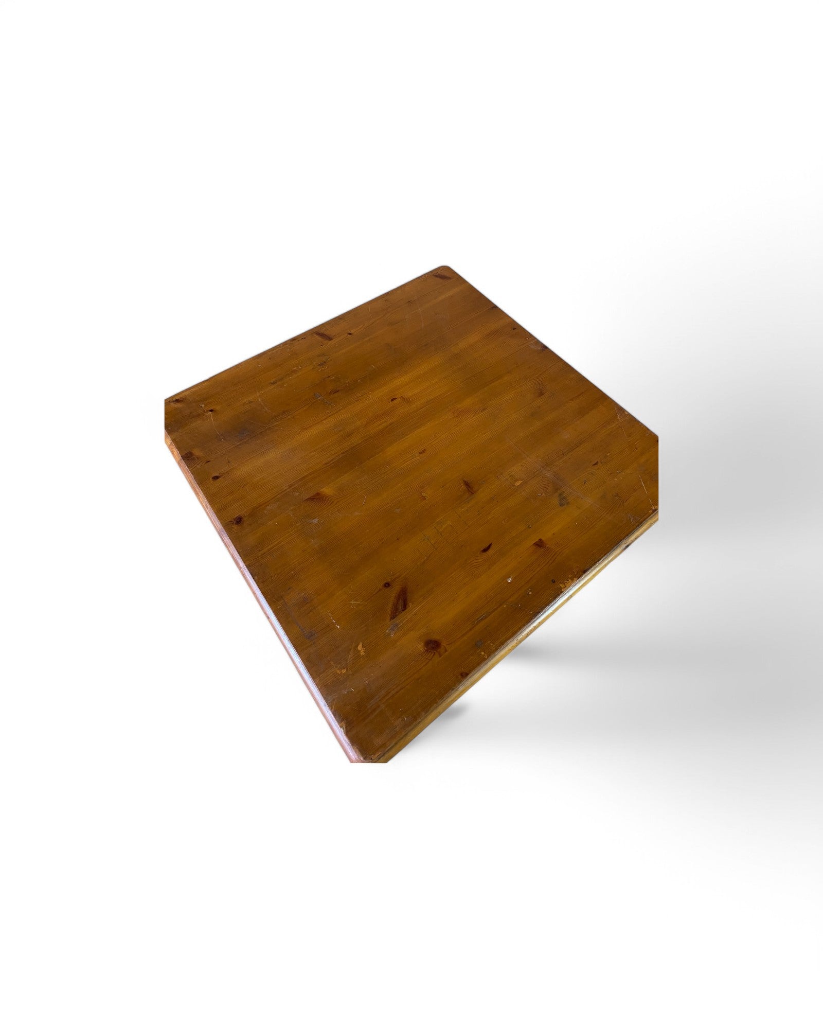 Square Light Wooden Spindled Leg Coffee Table