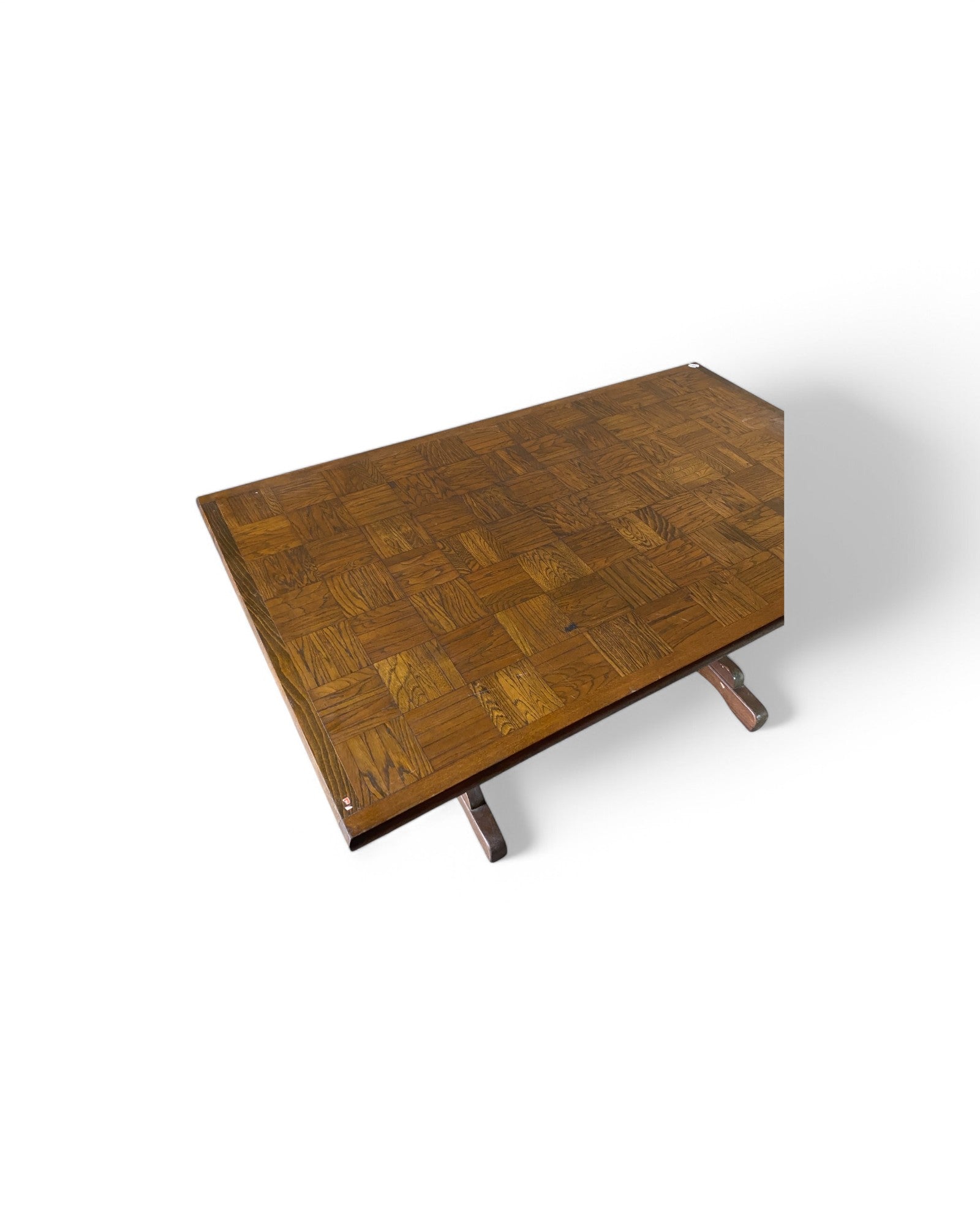 Mosaic Pattern Top Wooden Dining Table - Detachable Top
