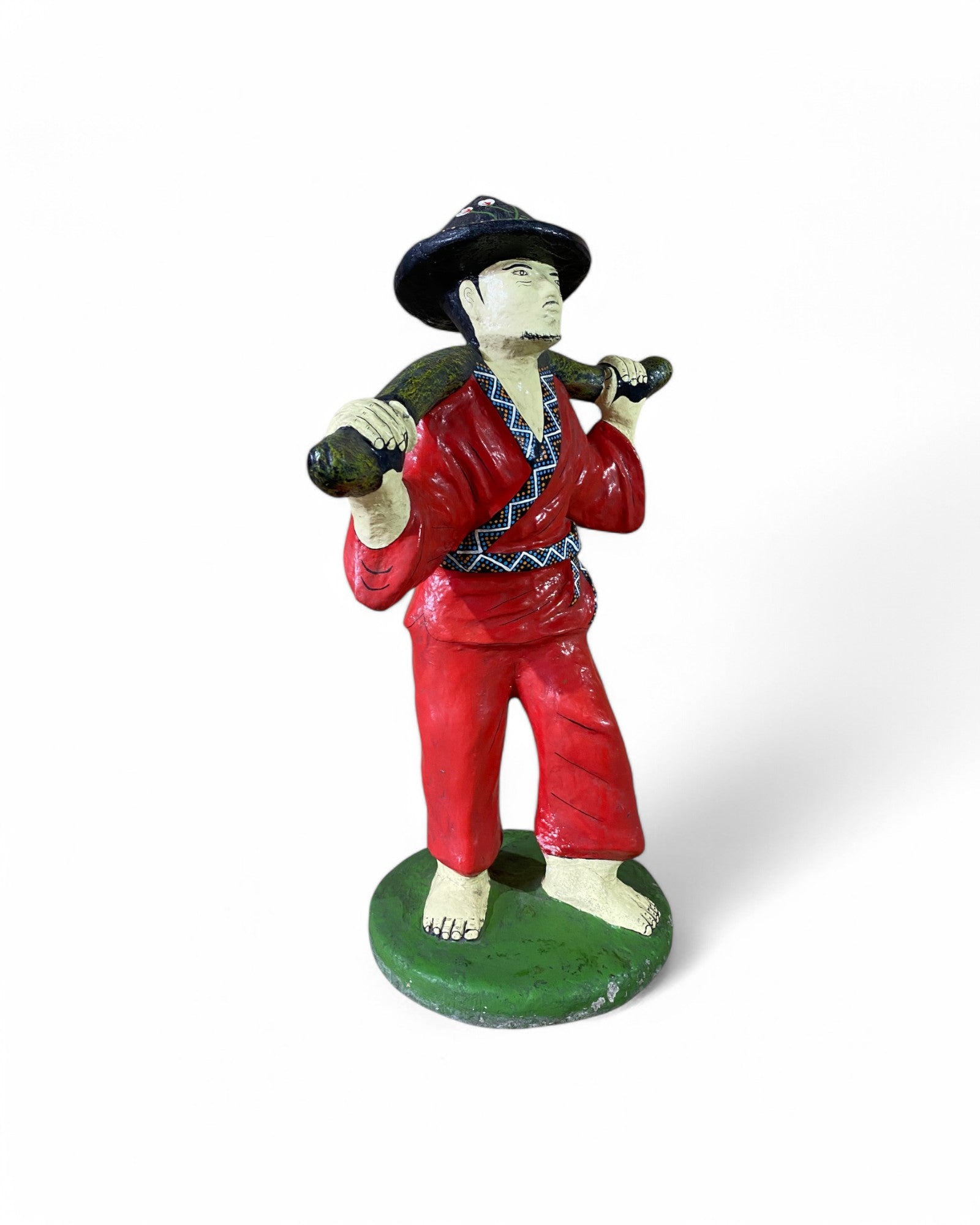 Rice Farmer Outdoor Painted Cement Statue