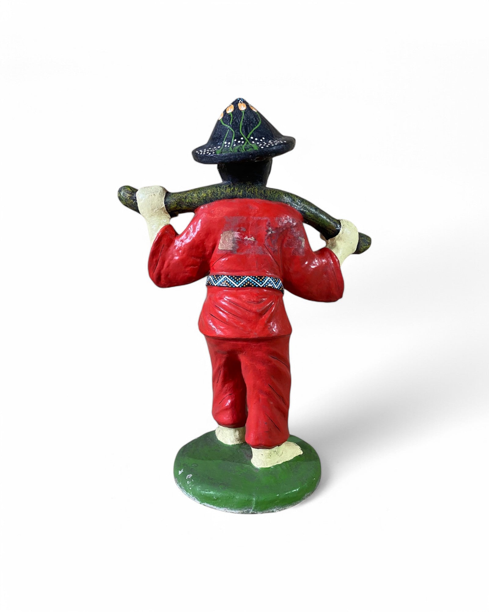 Rice Farmer Outdoor Painted Cement Statue