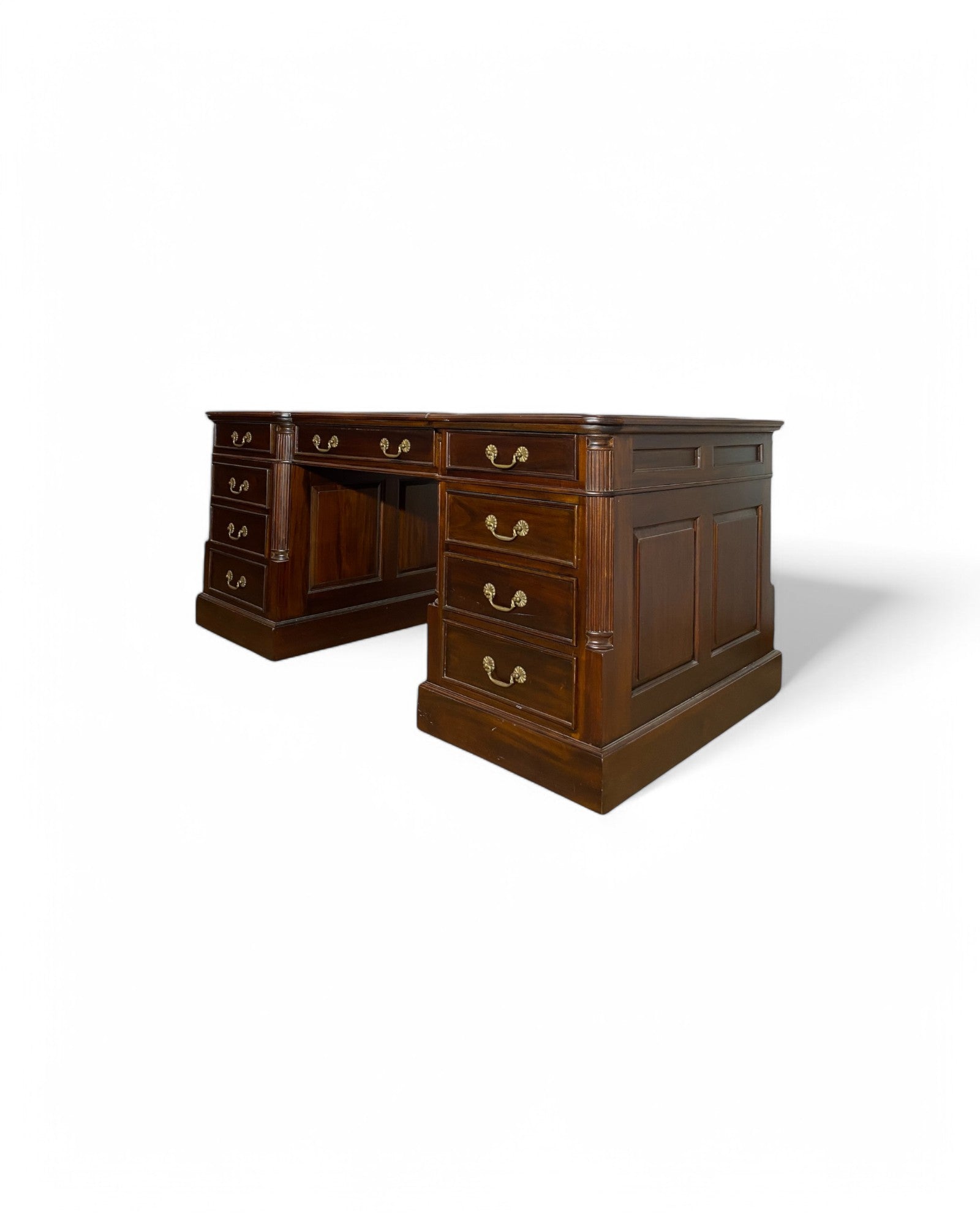 Large Double-Sided Drawer Vintage Working Desk