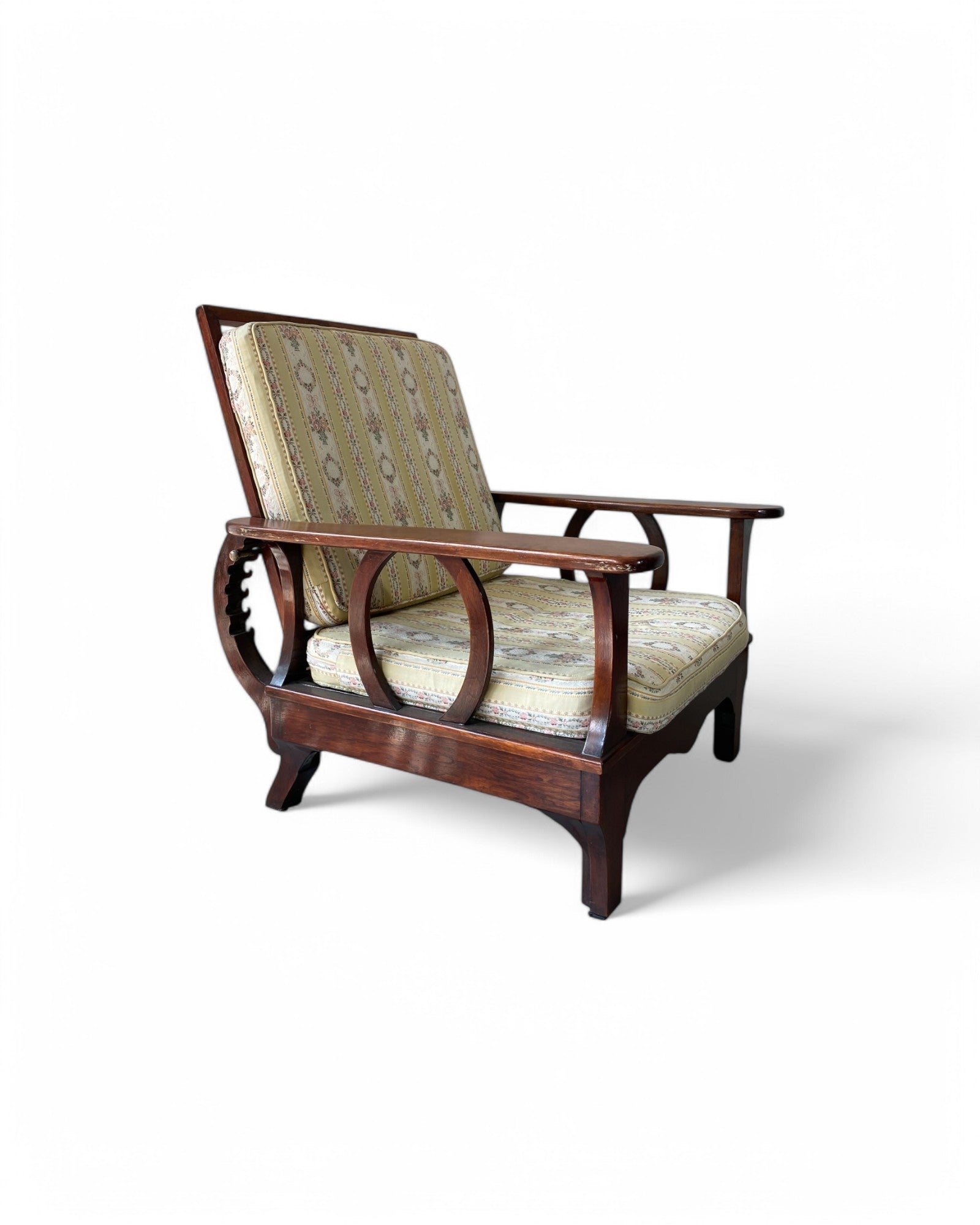 Adjustable Art Deco Recline Lounge Armchairs - Set of 2