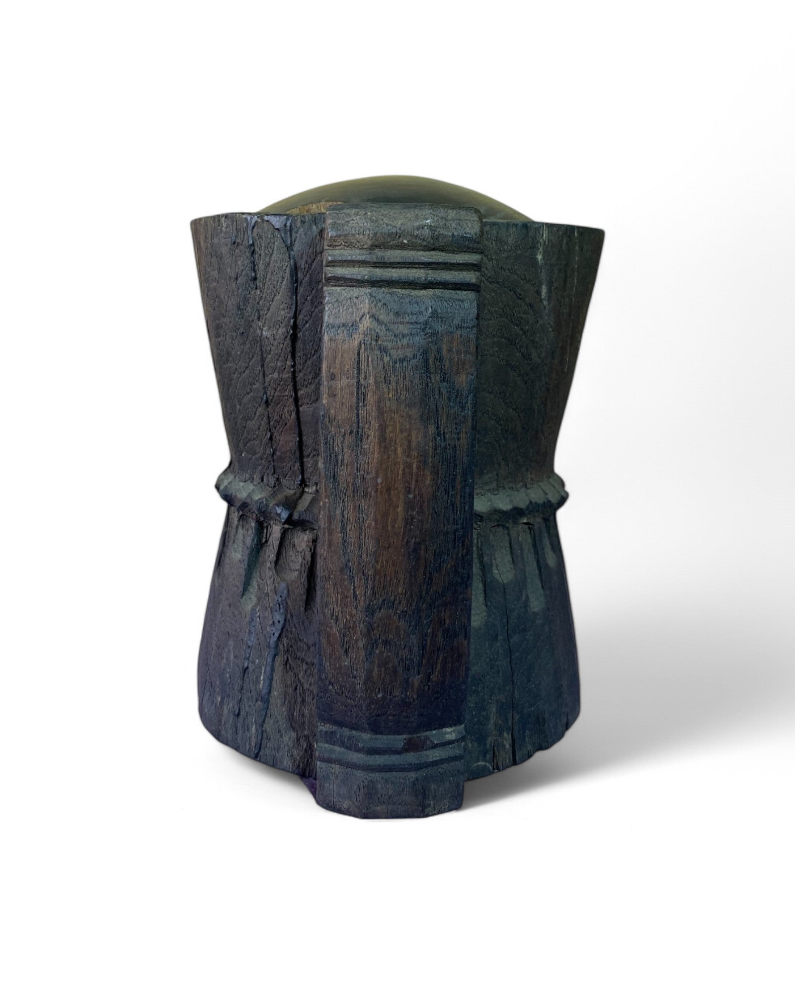 Handcrafted Traditional Wooden Mortar