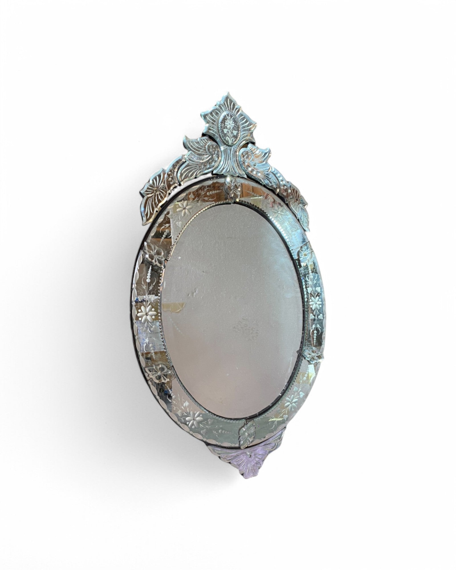 Antique Venetian Murano Glass Wall Mirror