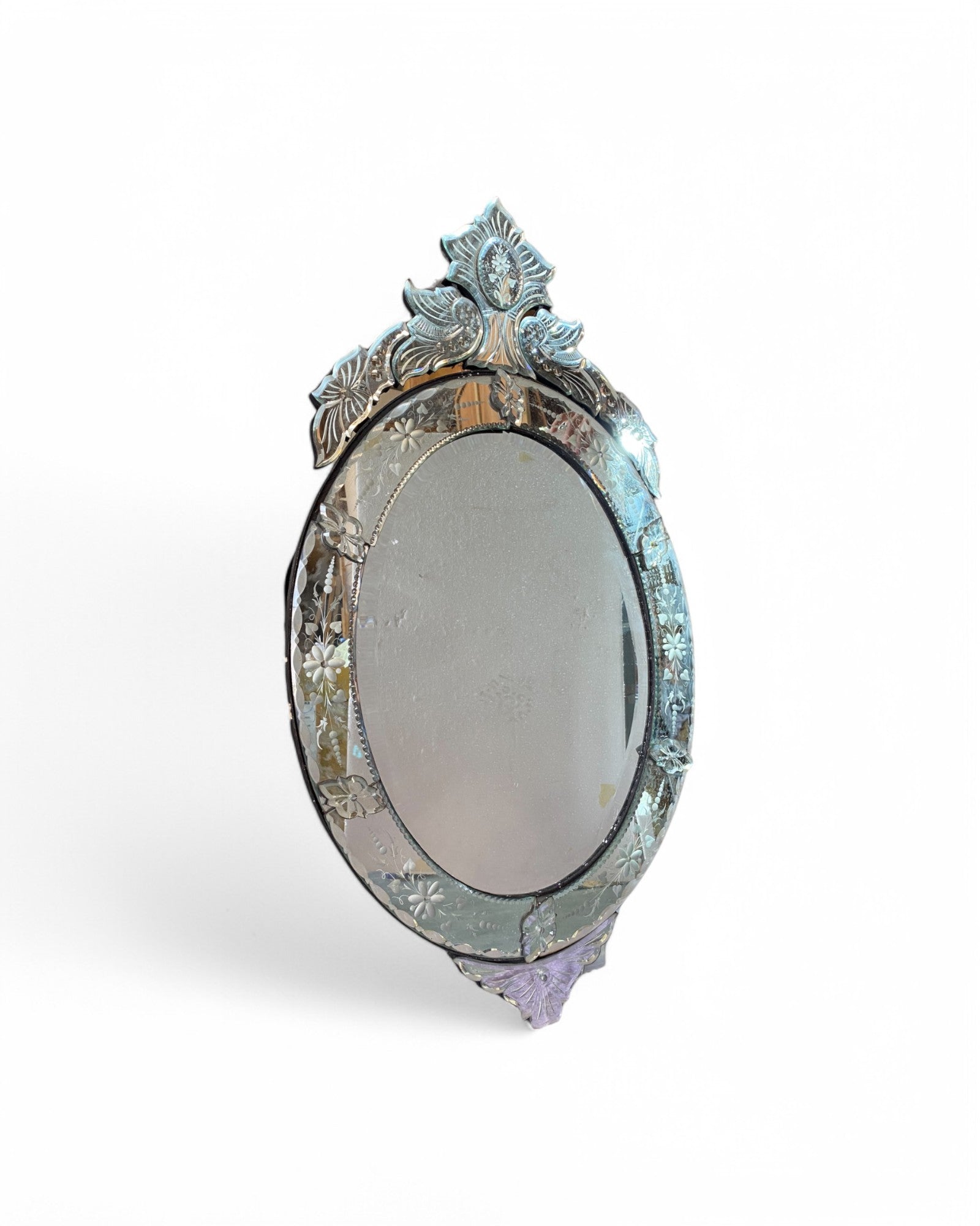 Antique Venetian Murano Glass Wall Mirror