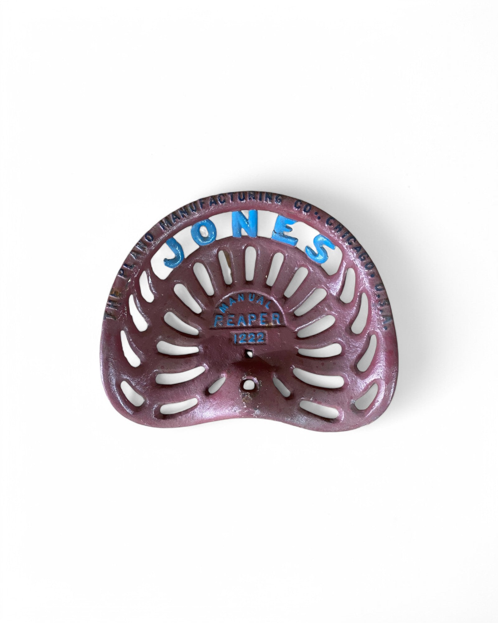 Jones Manual Reaper Tractor Chair, Maroon & Sky Blue - Set of 2