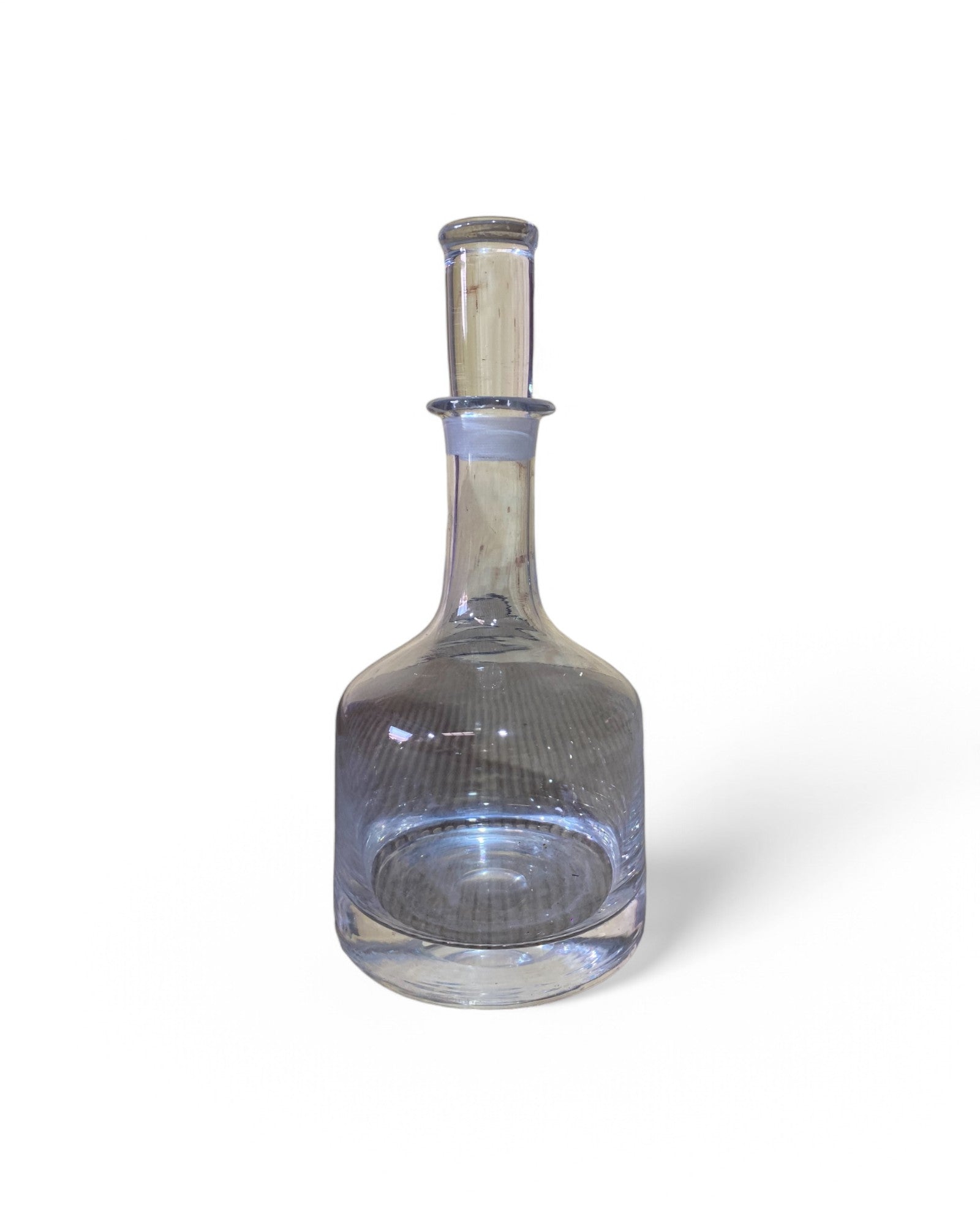 1950s-1970s Rounded Elegant Glass Decanter