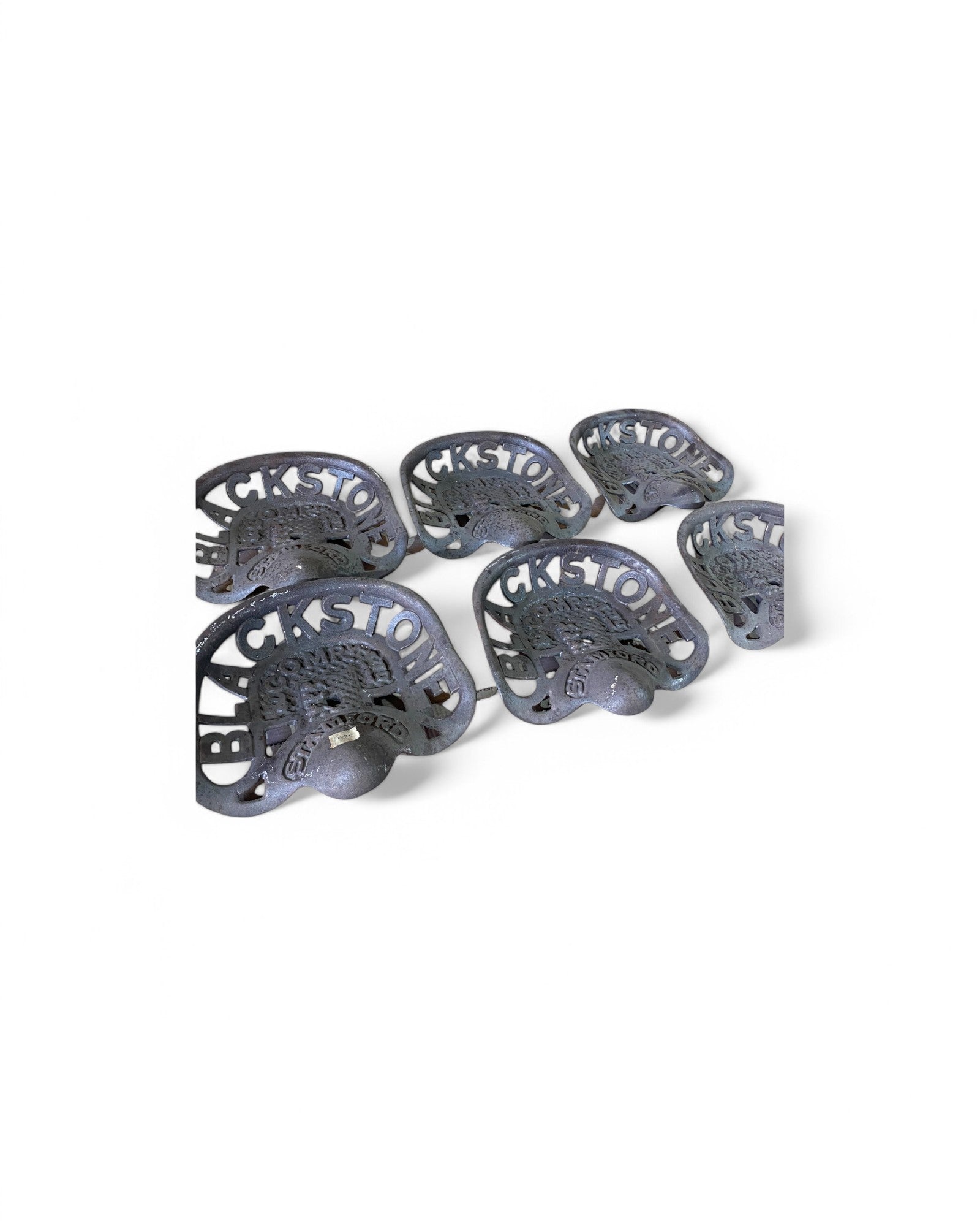 Blackstone & Co Tractor Chairs, Black Steel - Set of 6