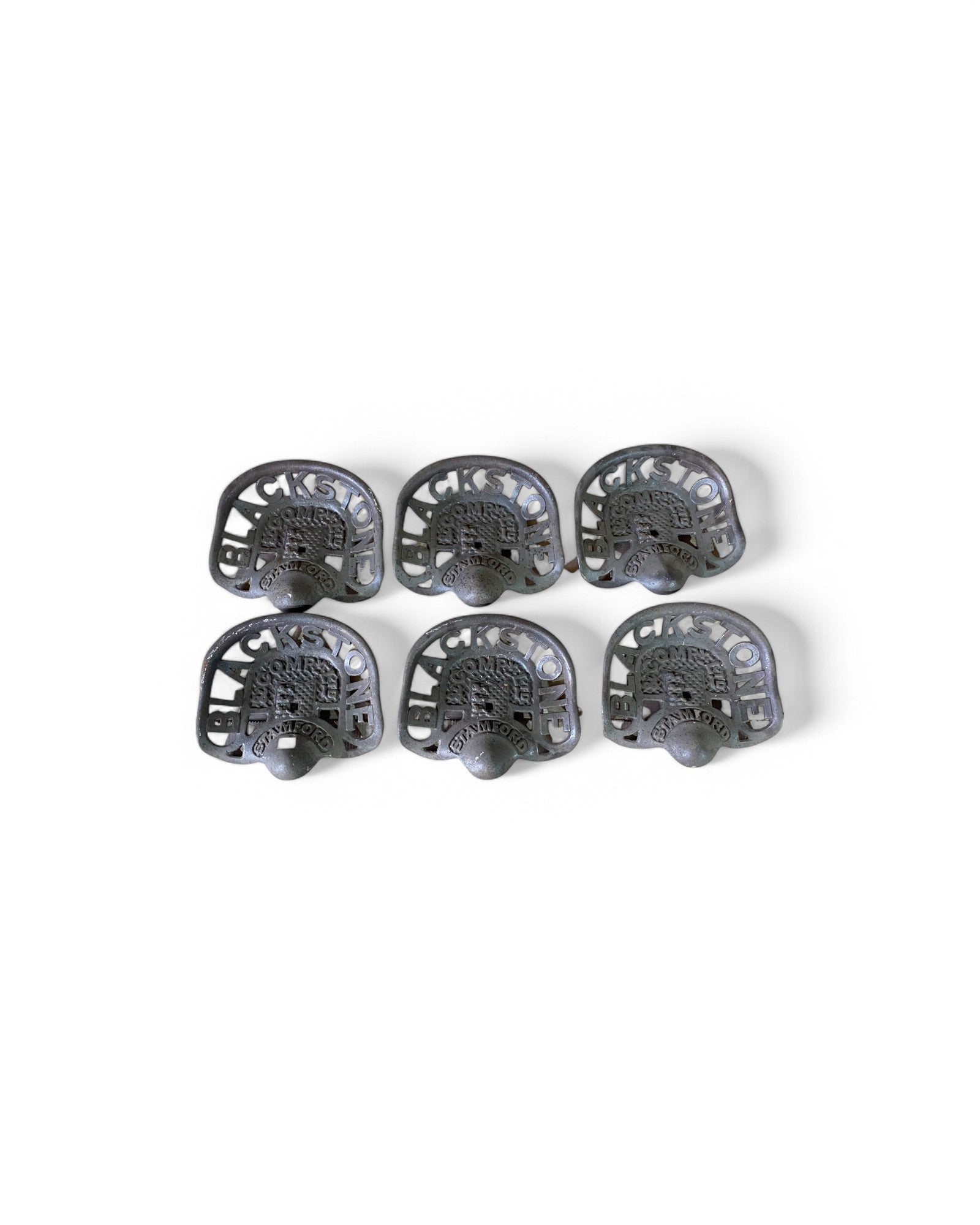 Blackstone & Co Tractor Chairs, Black Steel - Set of 6