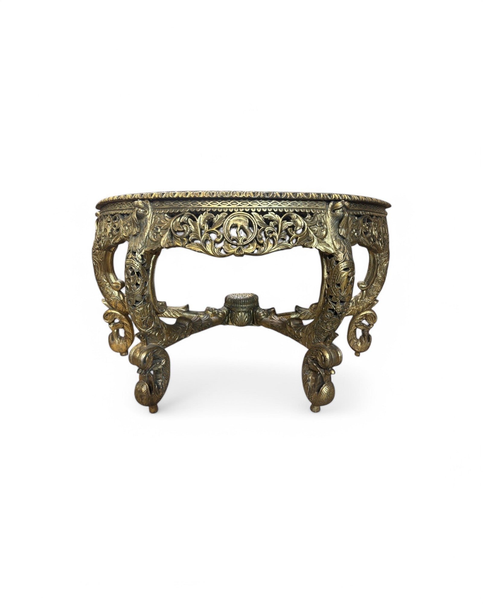 Golden Leaf Royal Regency Carved Teak Console