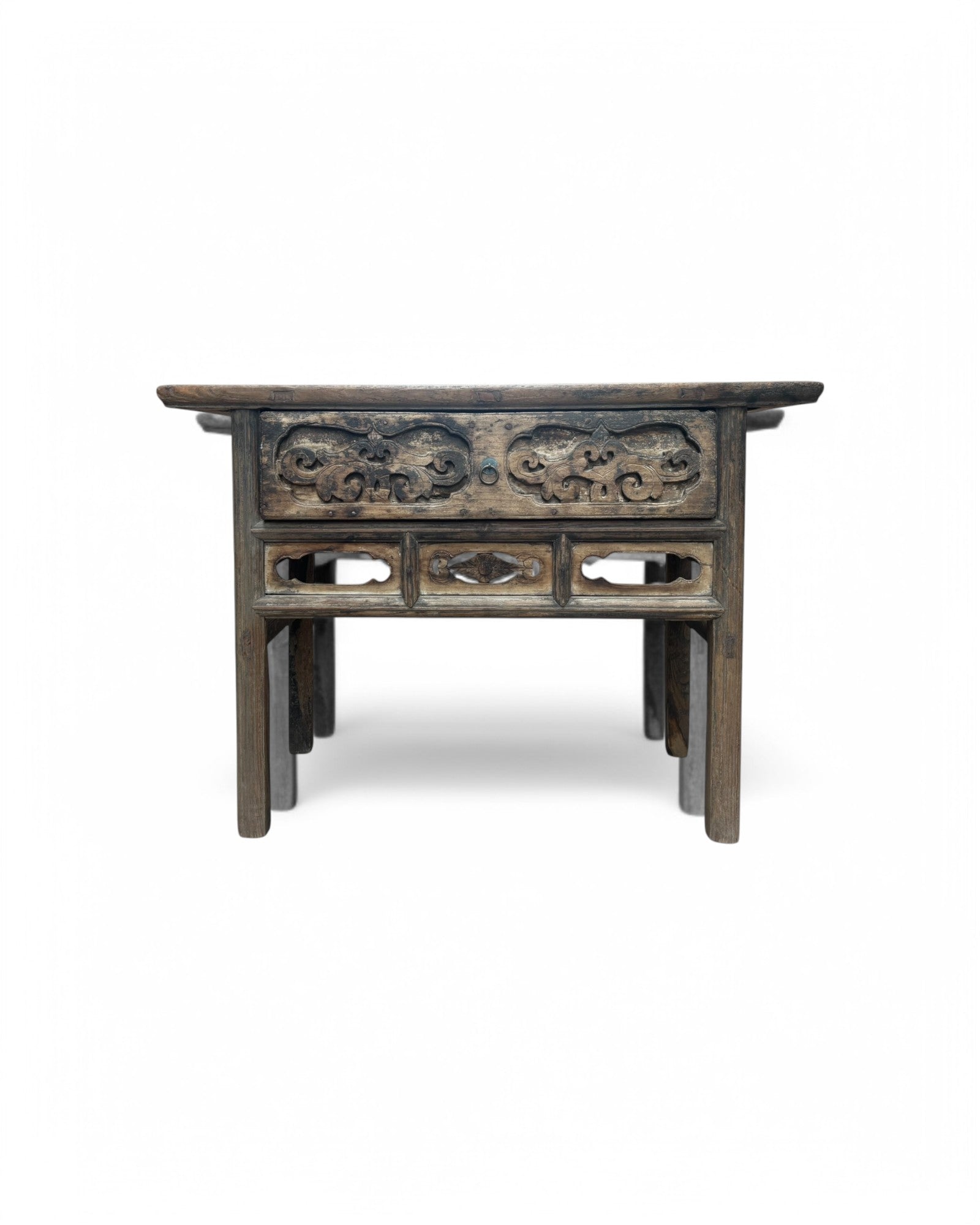 Antique Indo-Chinese Carved Teak Console