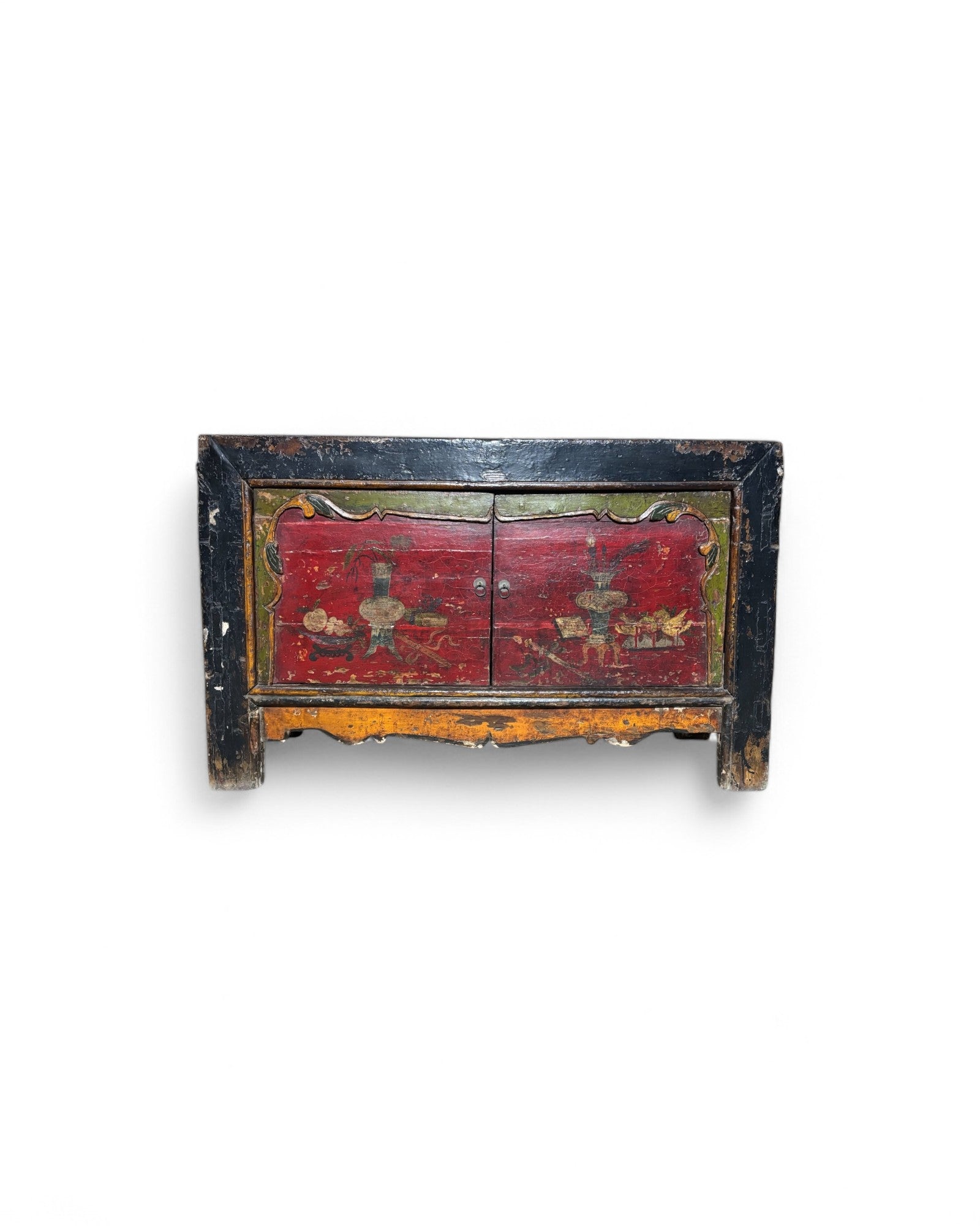 Antique Chinese Sideboard with Ornamental Painting Decoration