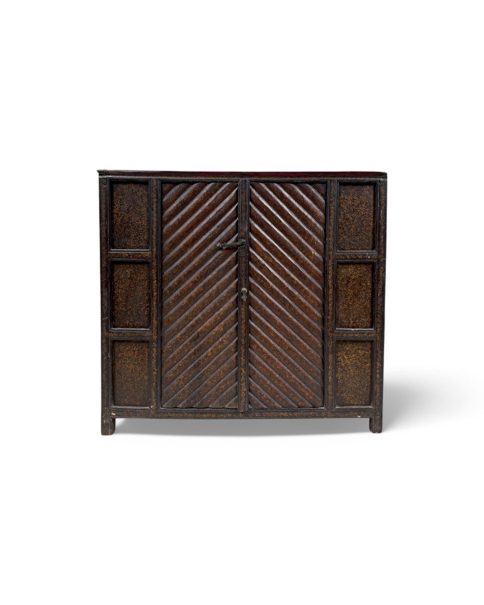 Tibetan Autumn Forest Brush Textured Antique Buffet