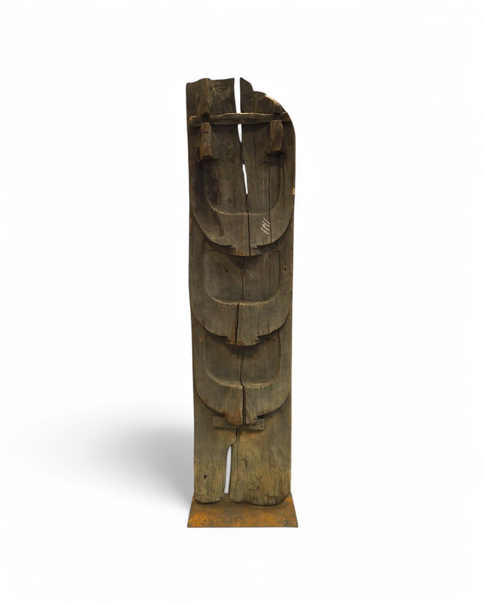 1920s Nagaland Buffalo Hand Carved Panel