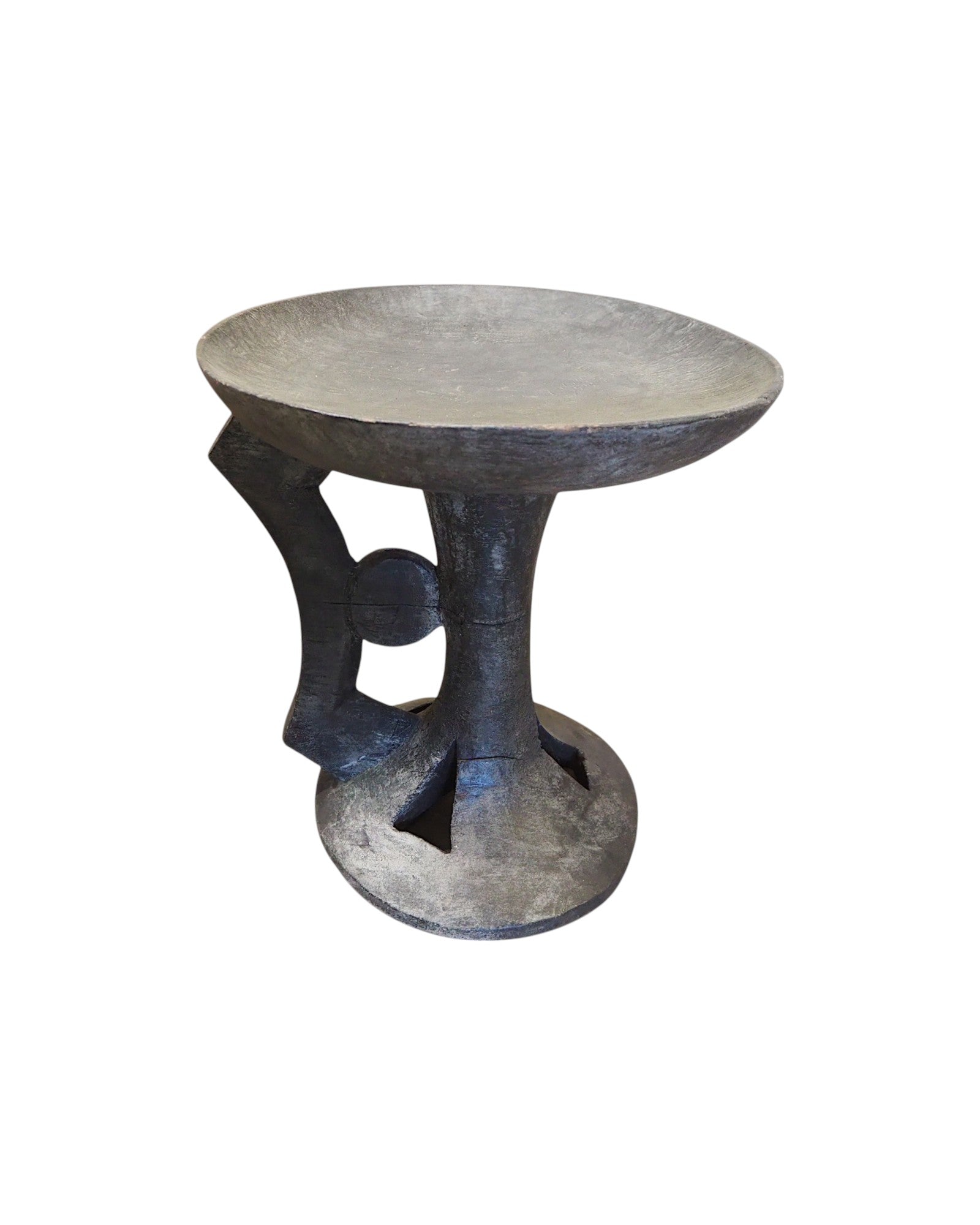 Nagaland Wooden XXL Pedestal Fruit Plate 1920s