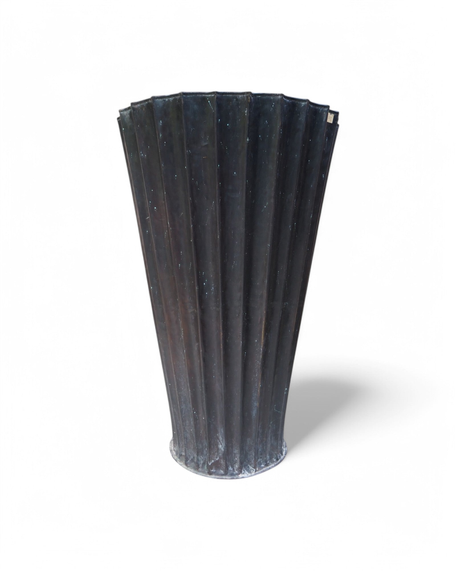 Gujarat Tall Brutalist Brass Cupcake Pot