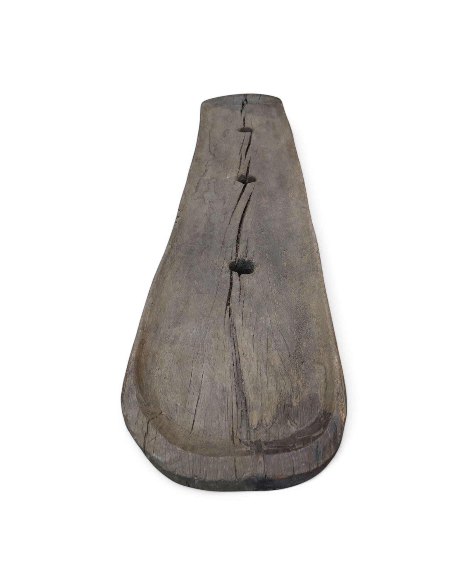 Extravagant Giant Antique Indian Wooden Rice Grinder 1920s