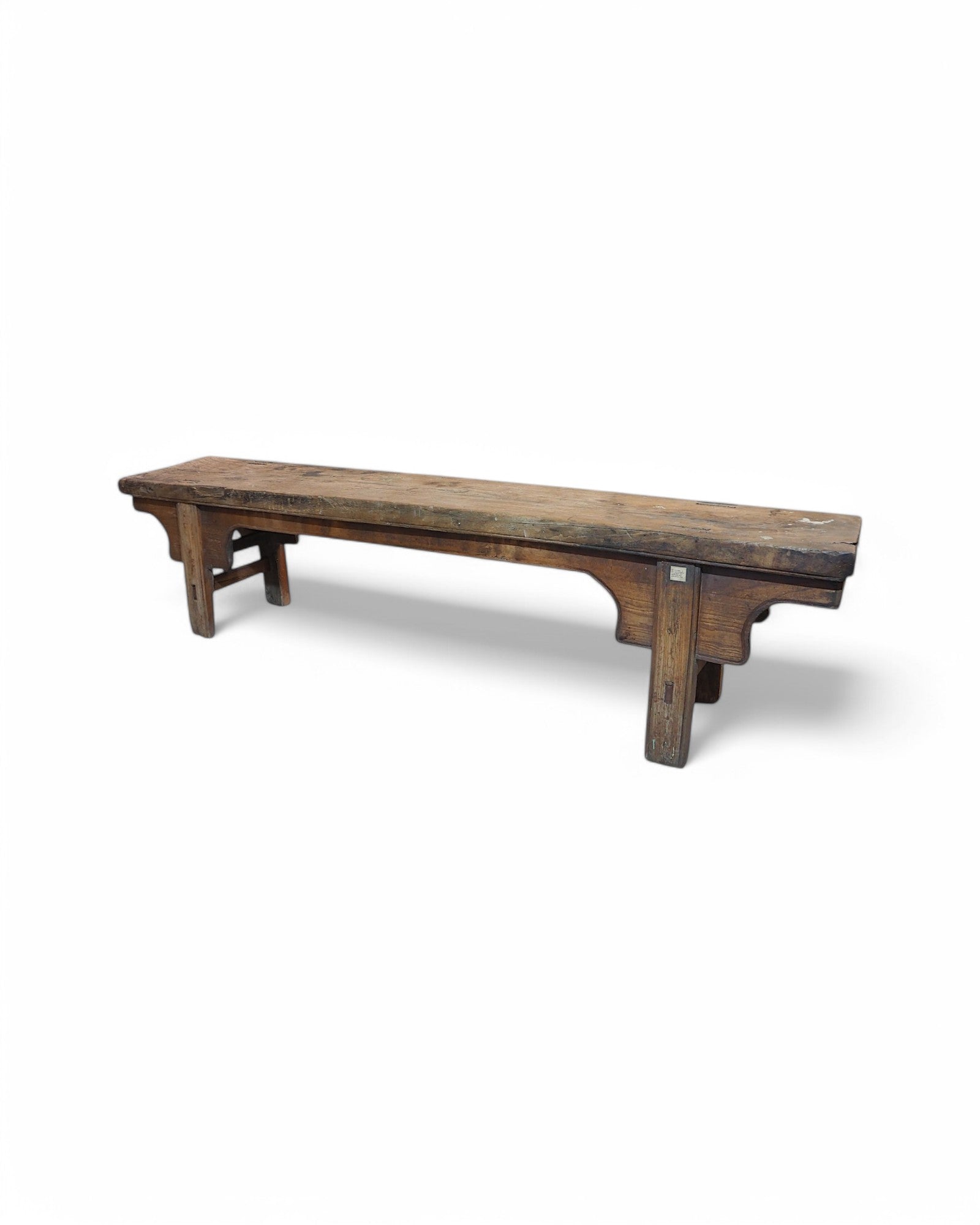 Qing Antique ChunDeng Elm Wood Long Bench