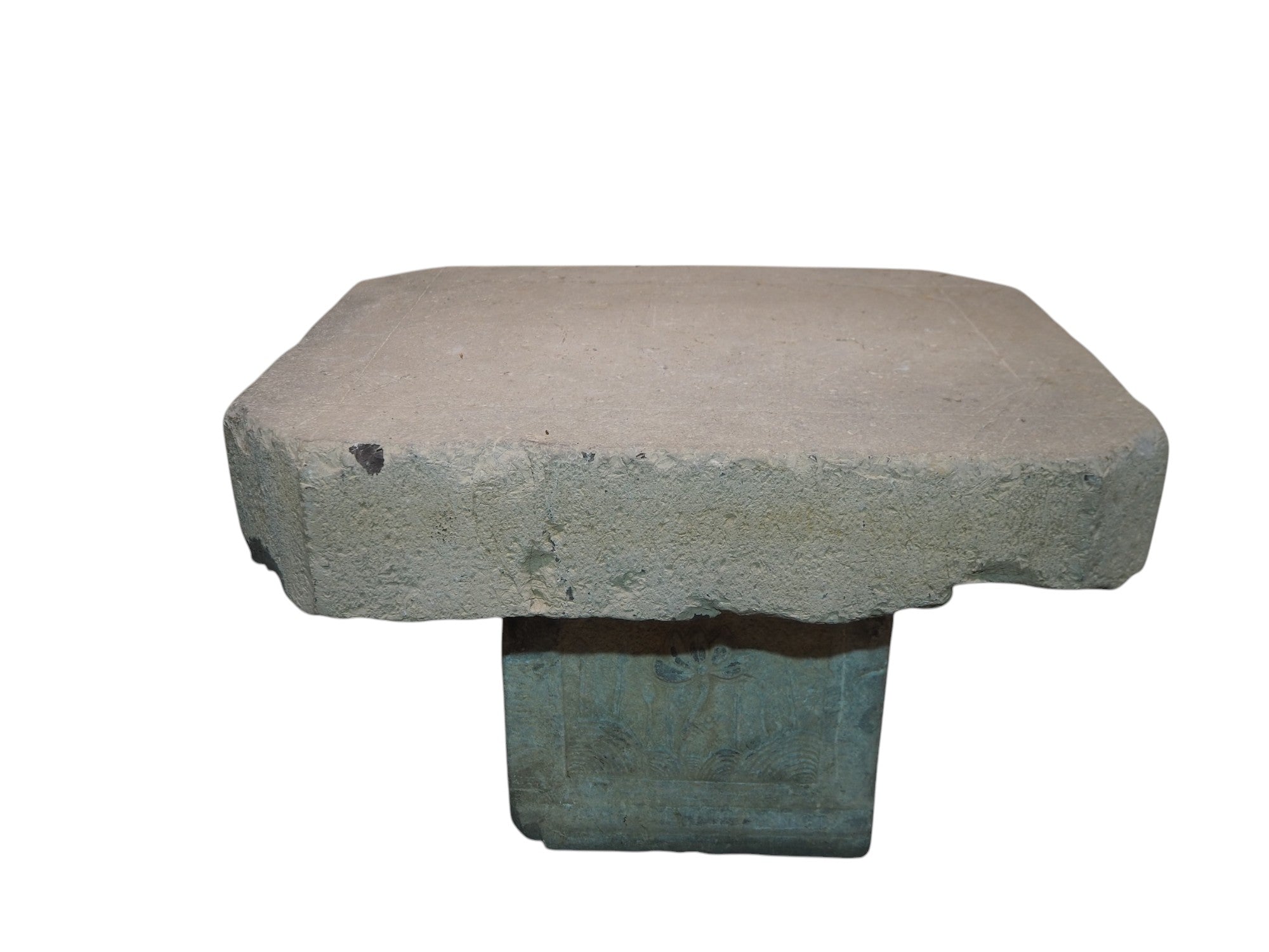 1750s Limestone Rectangular Shanxi Brutalist Cube Table