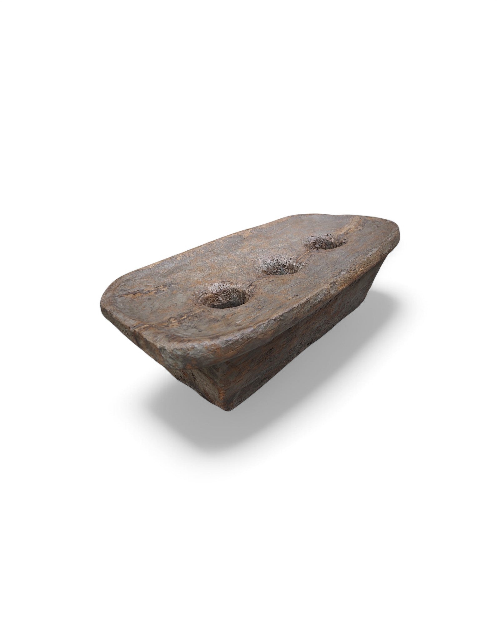 Antique Indian Wooden Rice Grinder 1920s