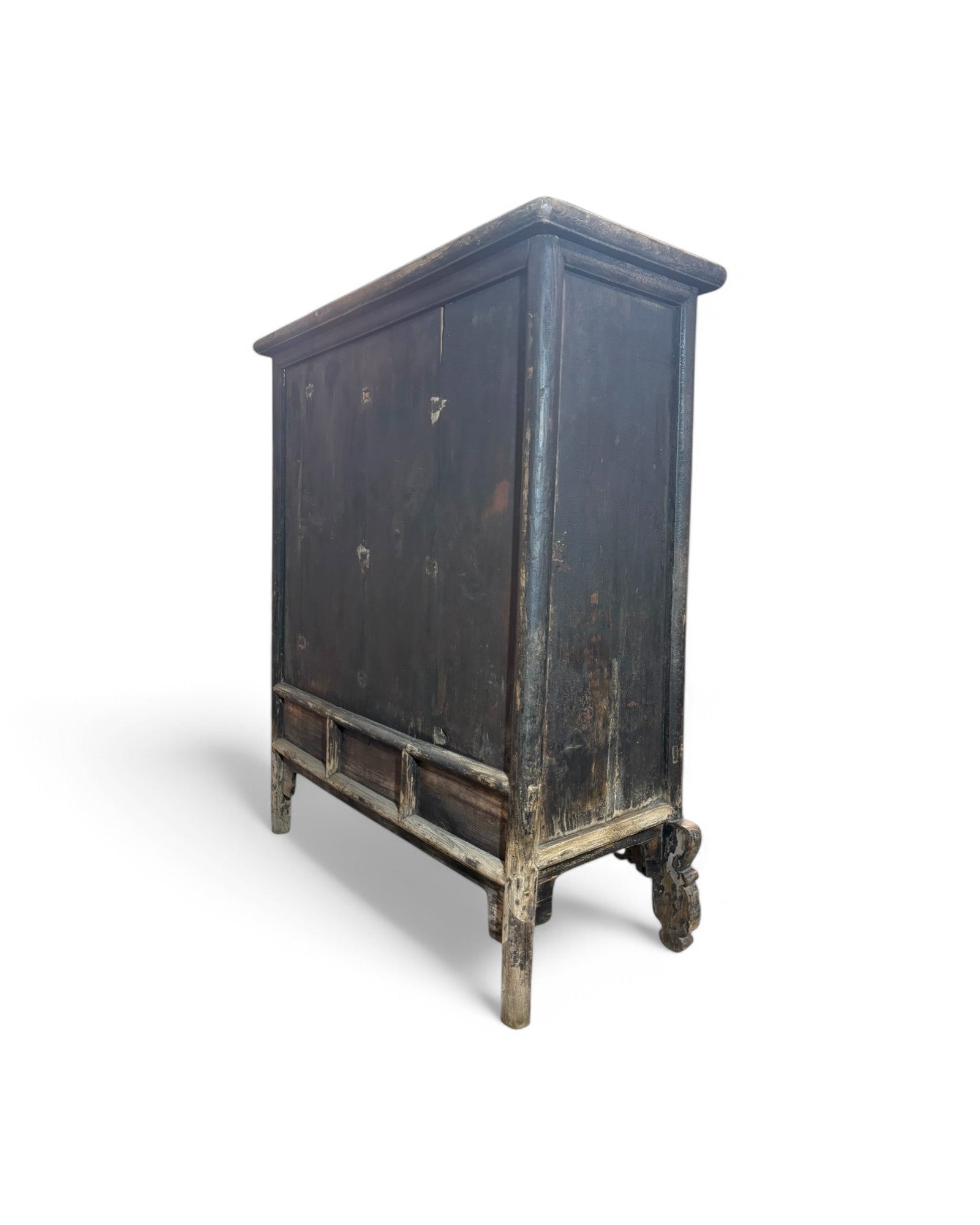 19th Century Antique Chinese Teak Folding Door Cabinet