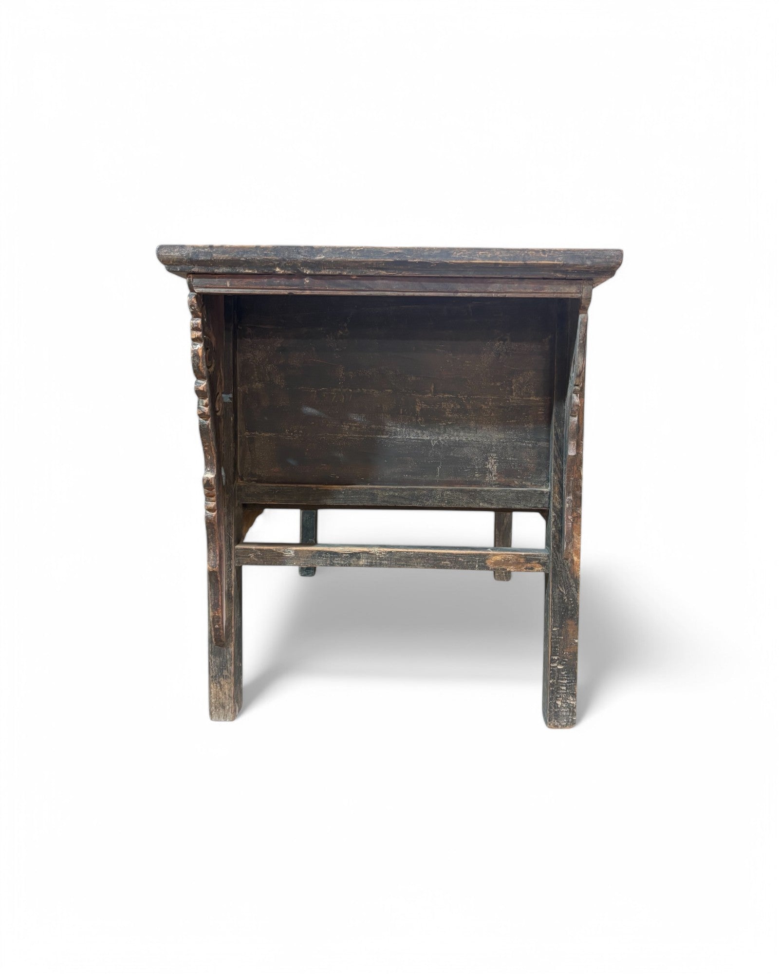 Anglo-Indian Antique Floral Carved Rosewood Buffet