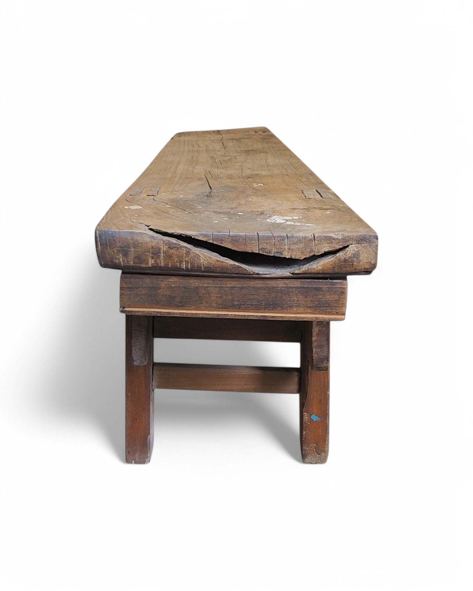 Qing Antique ChunDeng Elm Wood Long Bench