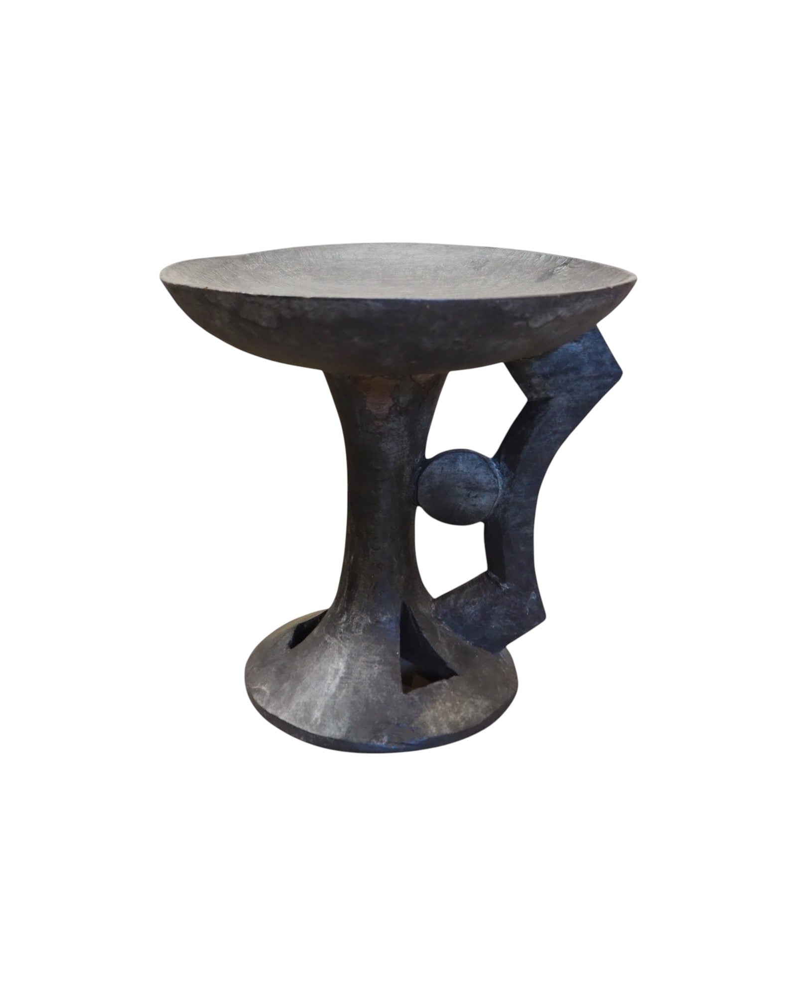 Nagaland Wooden XXL Pedestal Fruit Plate 1920s