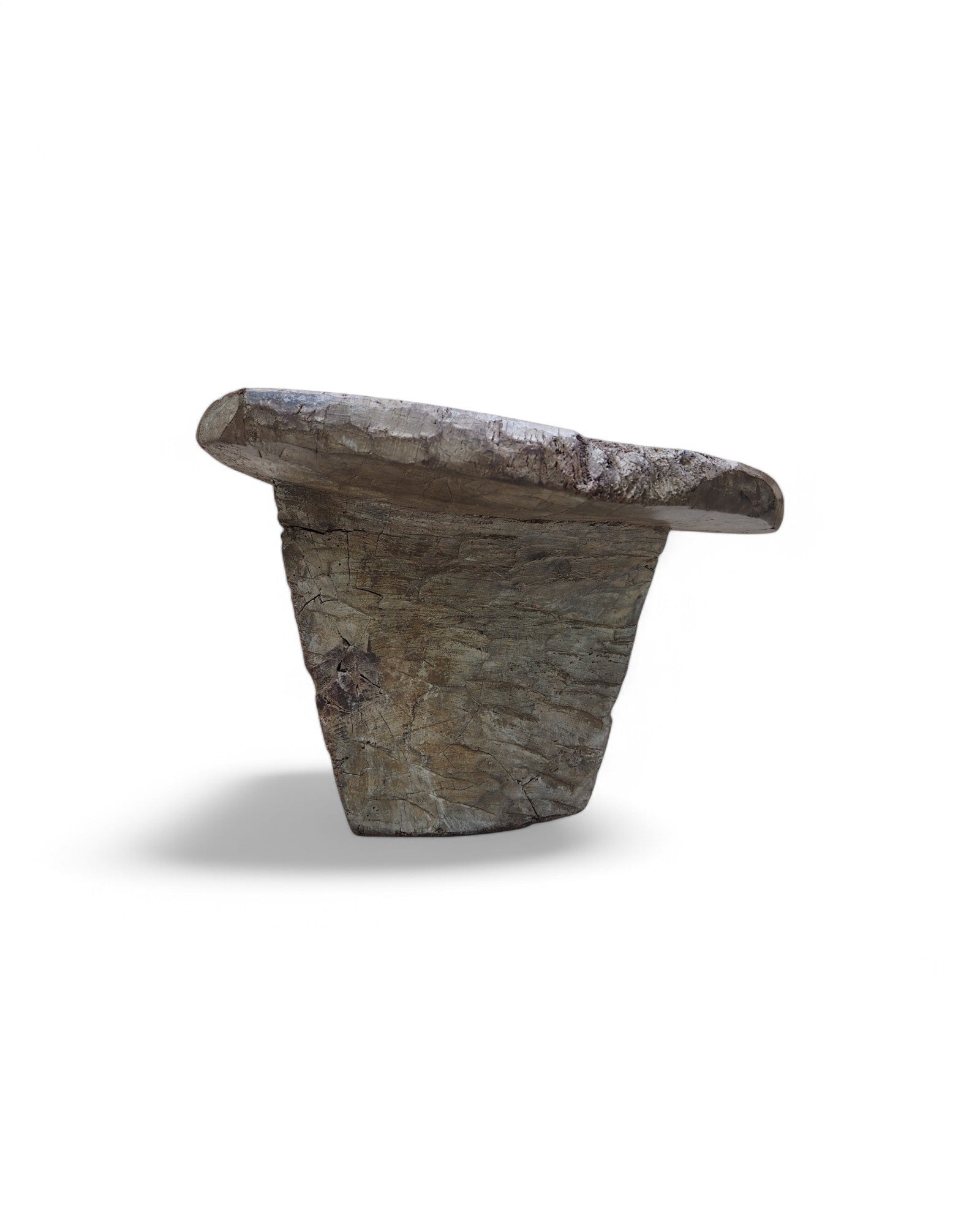 Antique Indian Wooden Rice Grinder 1920s