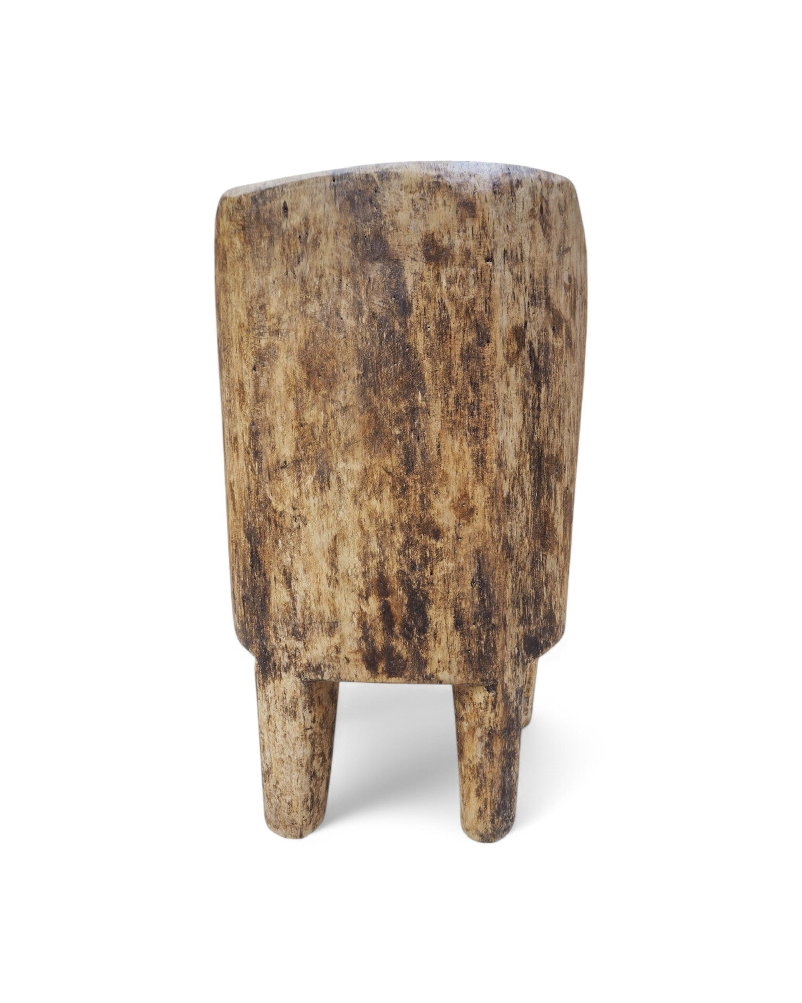 1900s Tribal Hand Carved Low Ornate Chair