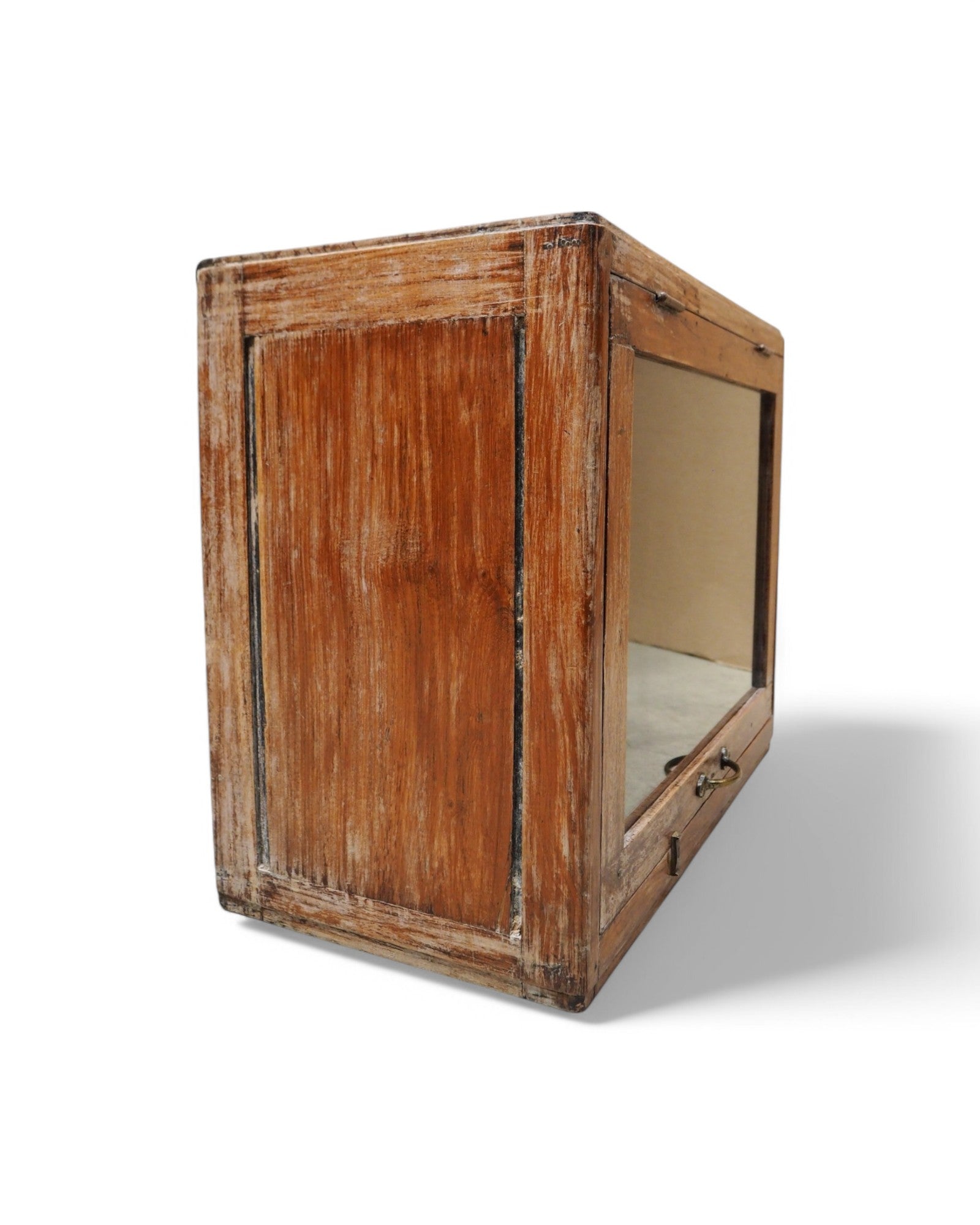 Gujarat Teak Glass Wall Display Cabinet