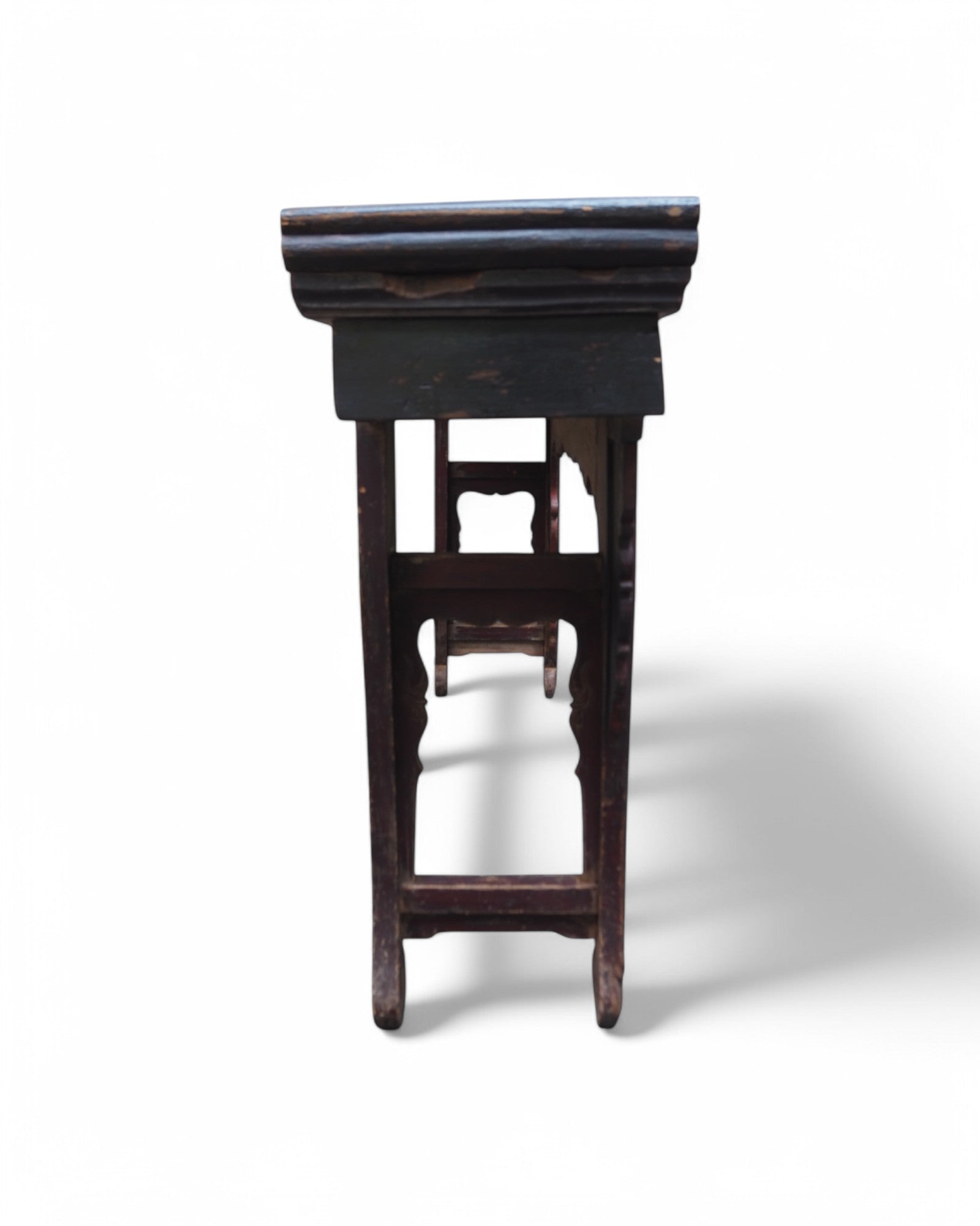 Fujian Red & Black Trim Emperor Mid Qing Ornate Console - Surround Living - 7
