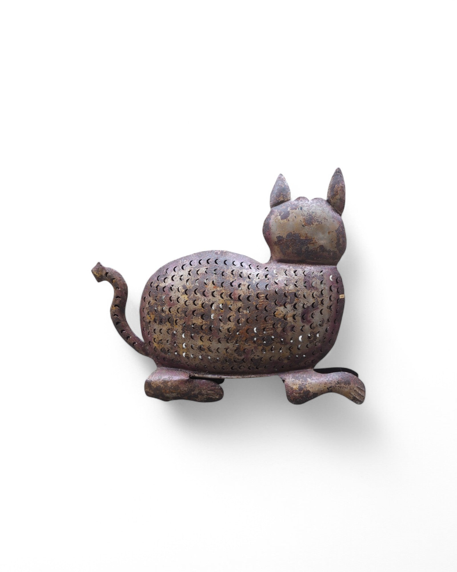 Steel Cat Scaled Candle Lantern