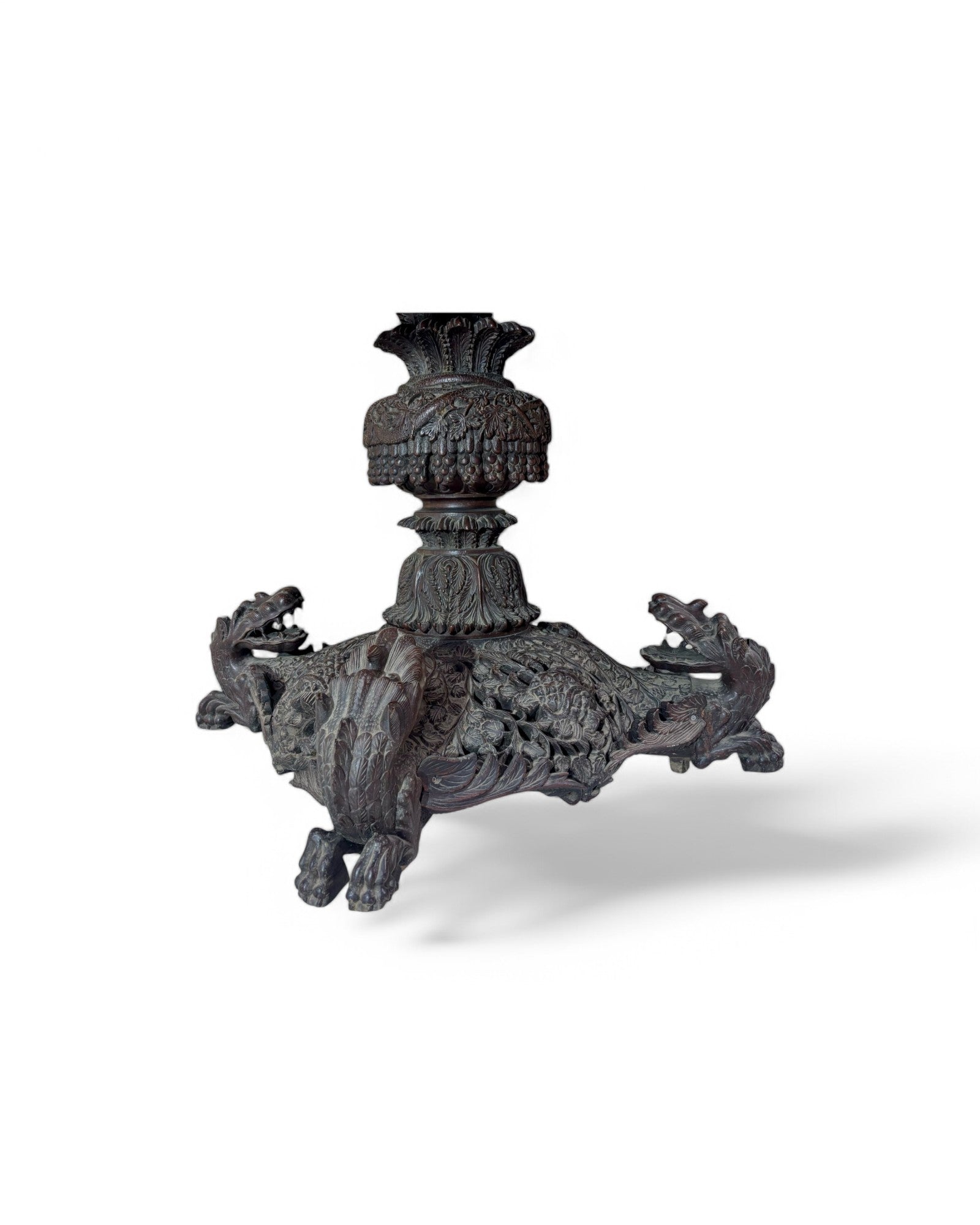 Anglo-Indian Carved Blackwood Centre Table