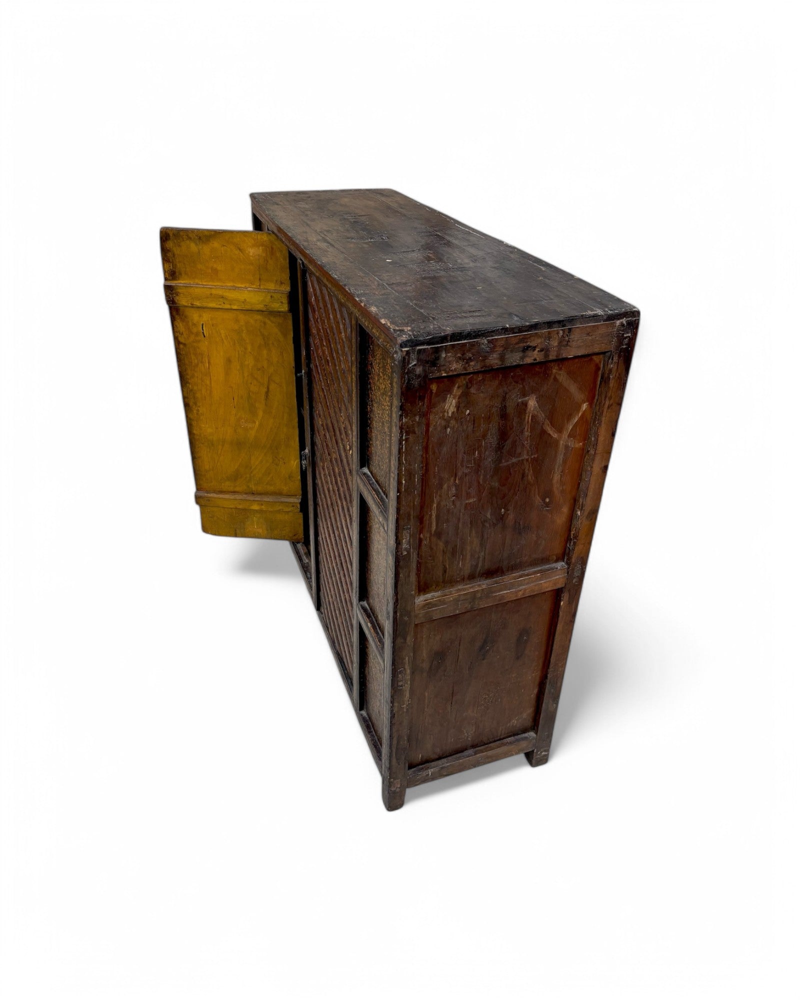 Tibetan Autumn Forest Brush Textured Antique Buffet