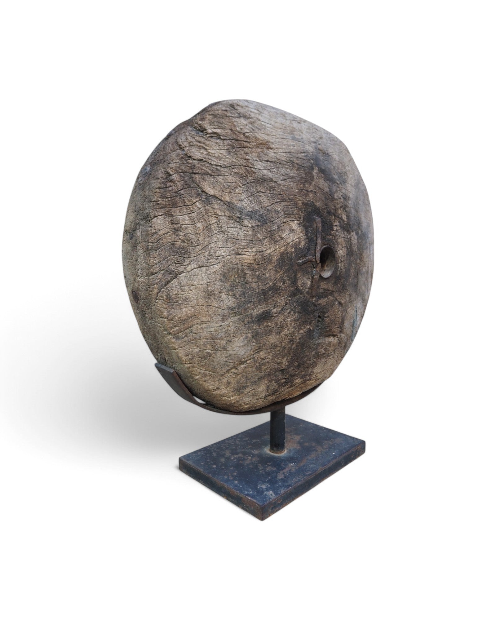 Indian L Wooden Pulley Wheel Ornament 1950s - Surround Living - 5